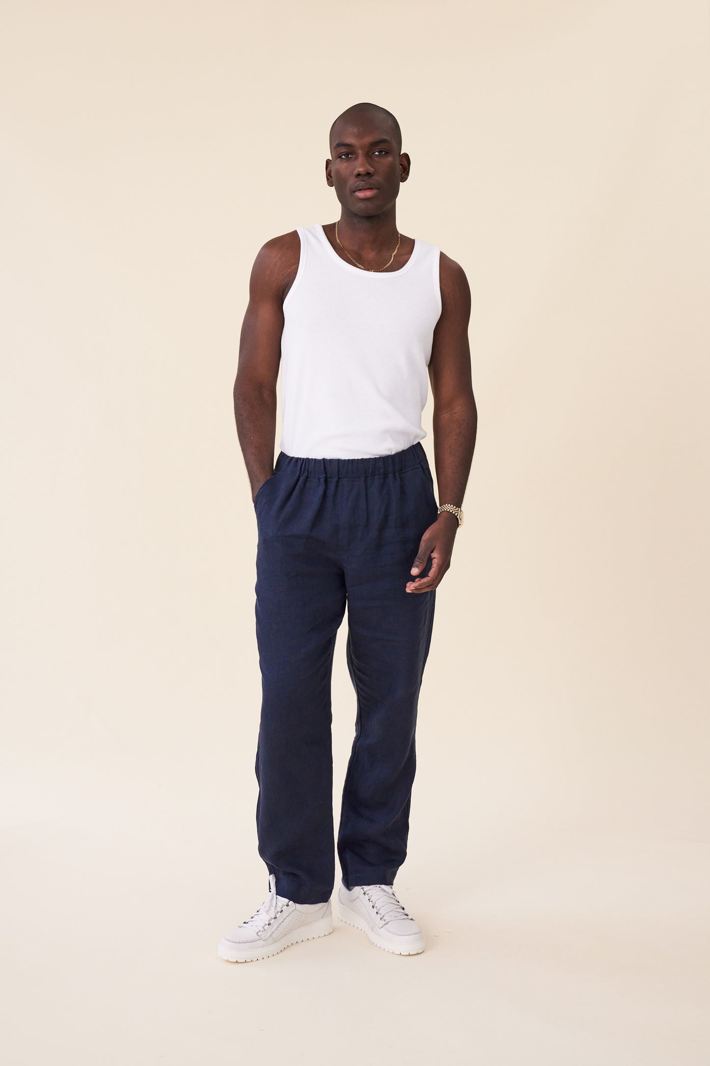 SUSTAIN WHITE RIBBED VEST