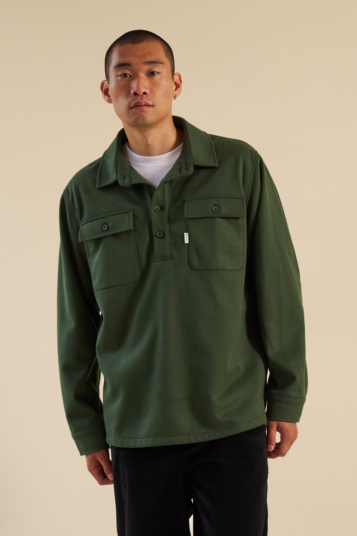 FOREST GREEN WORK PULLOVER