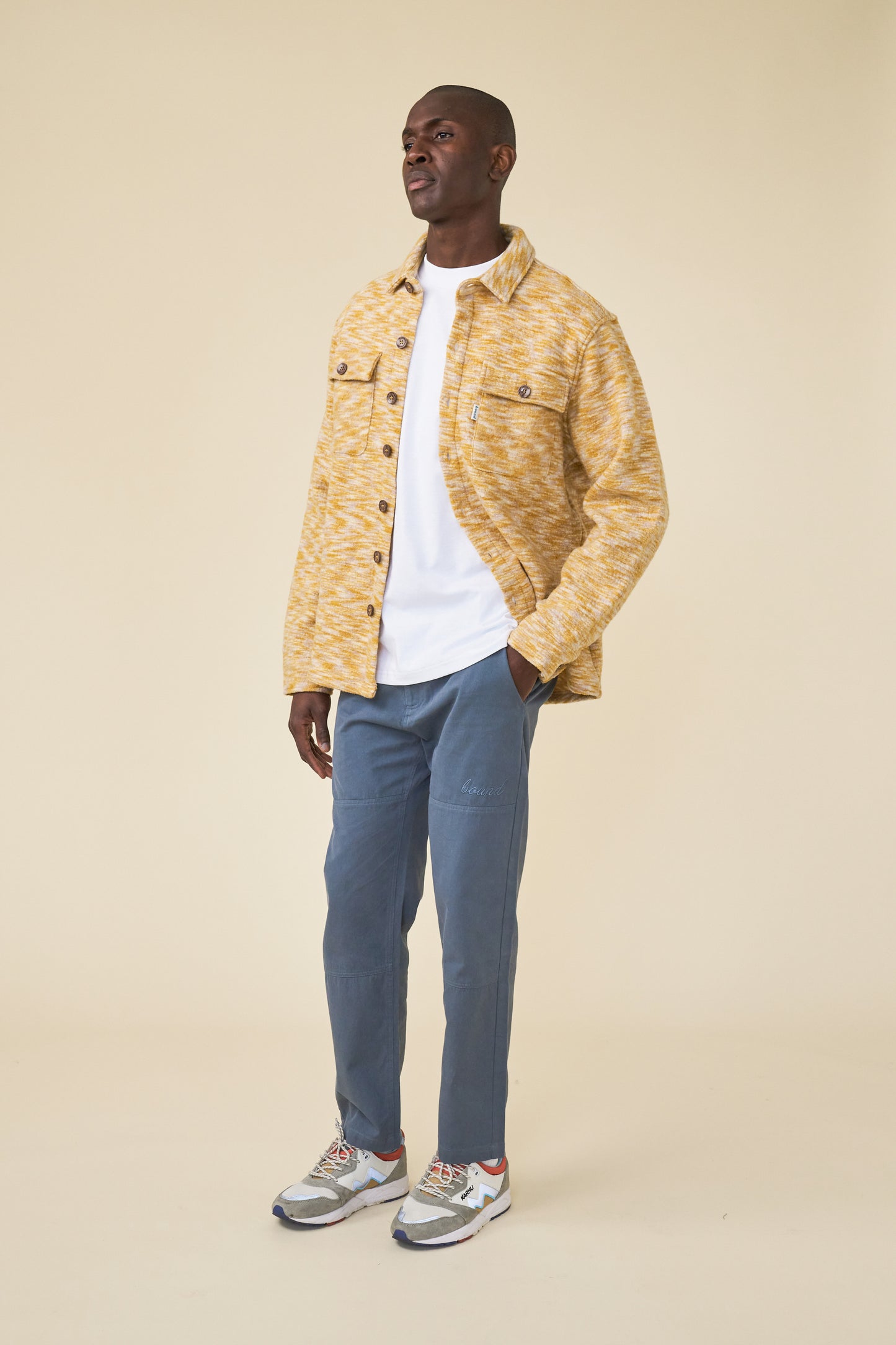 MARBLE WOOL OVERSHIRT - MUSTARD