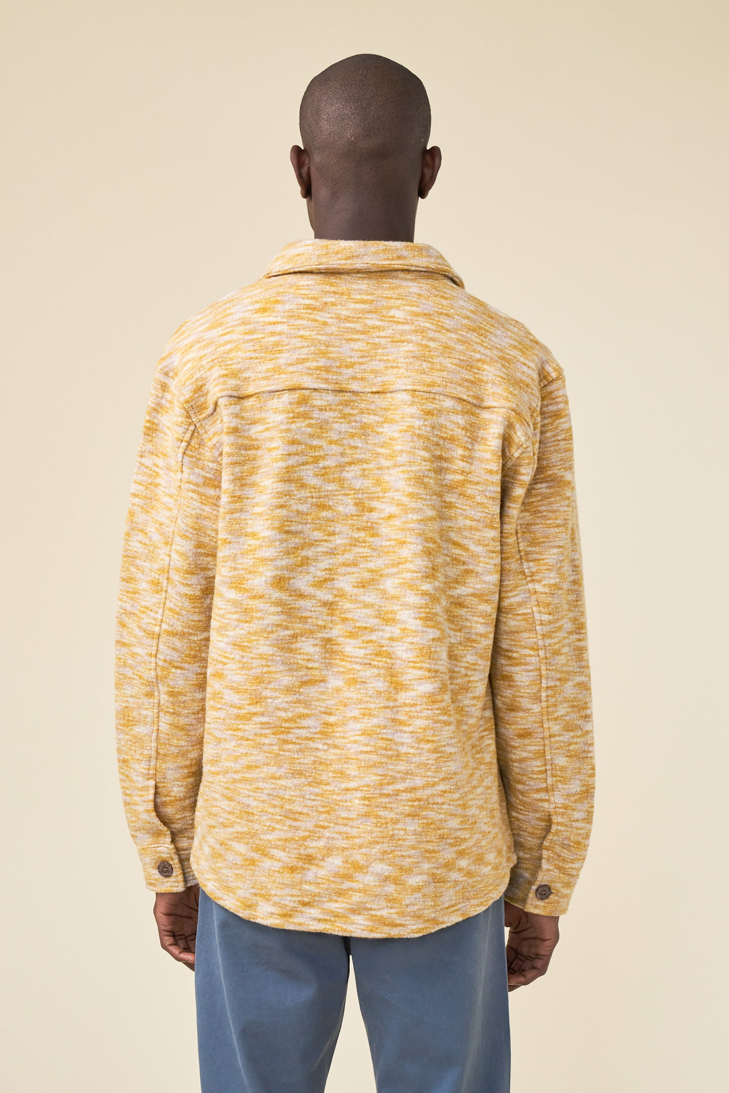 MARBLE WOOL OVERSHIRT - MUSTARD