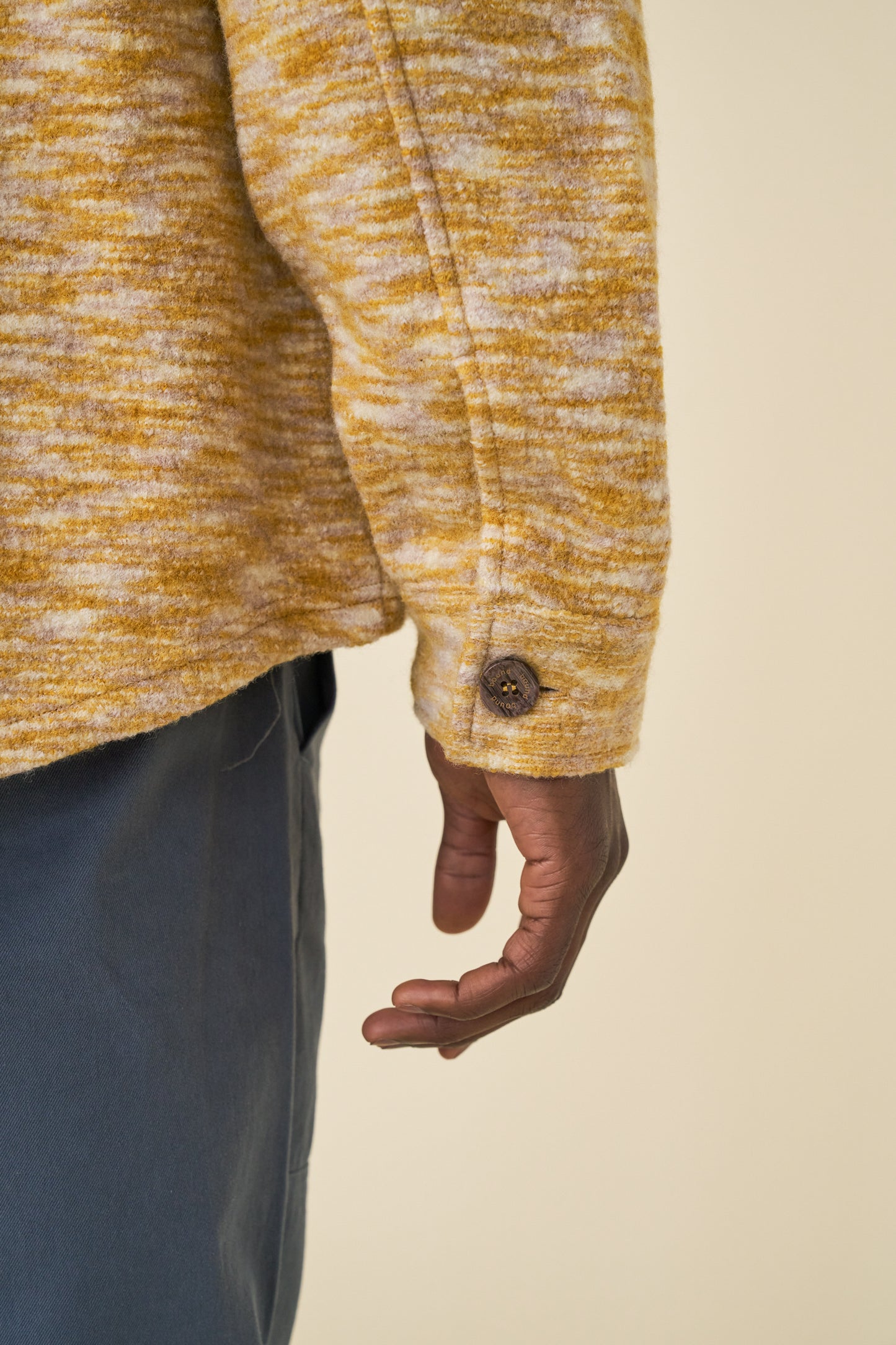 MARBLE WOOL OVERSHIRT - MUSTARD