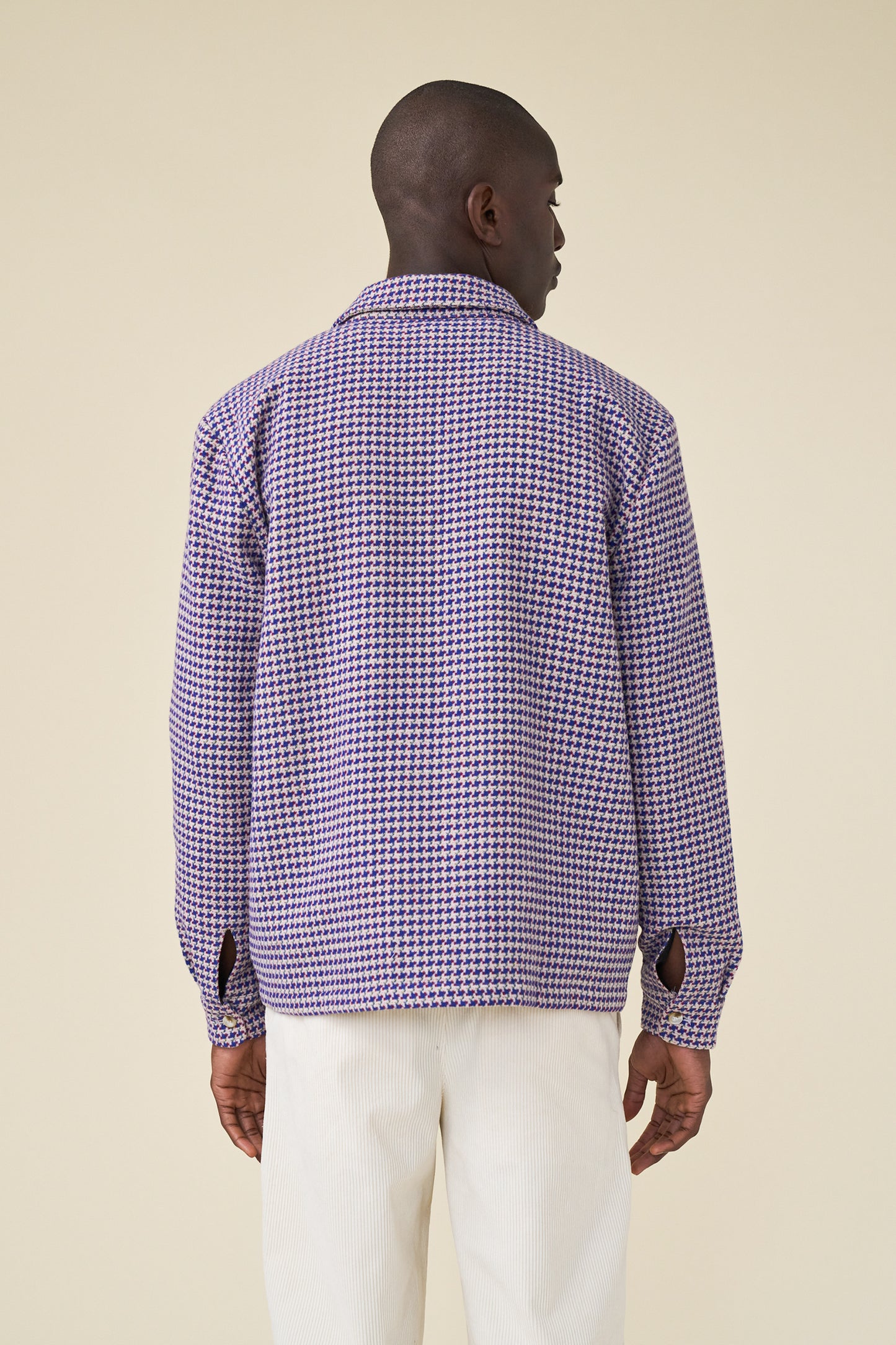 SUTTON DOGTOOTH ZIP OVERSHIRT