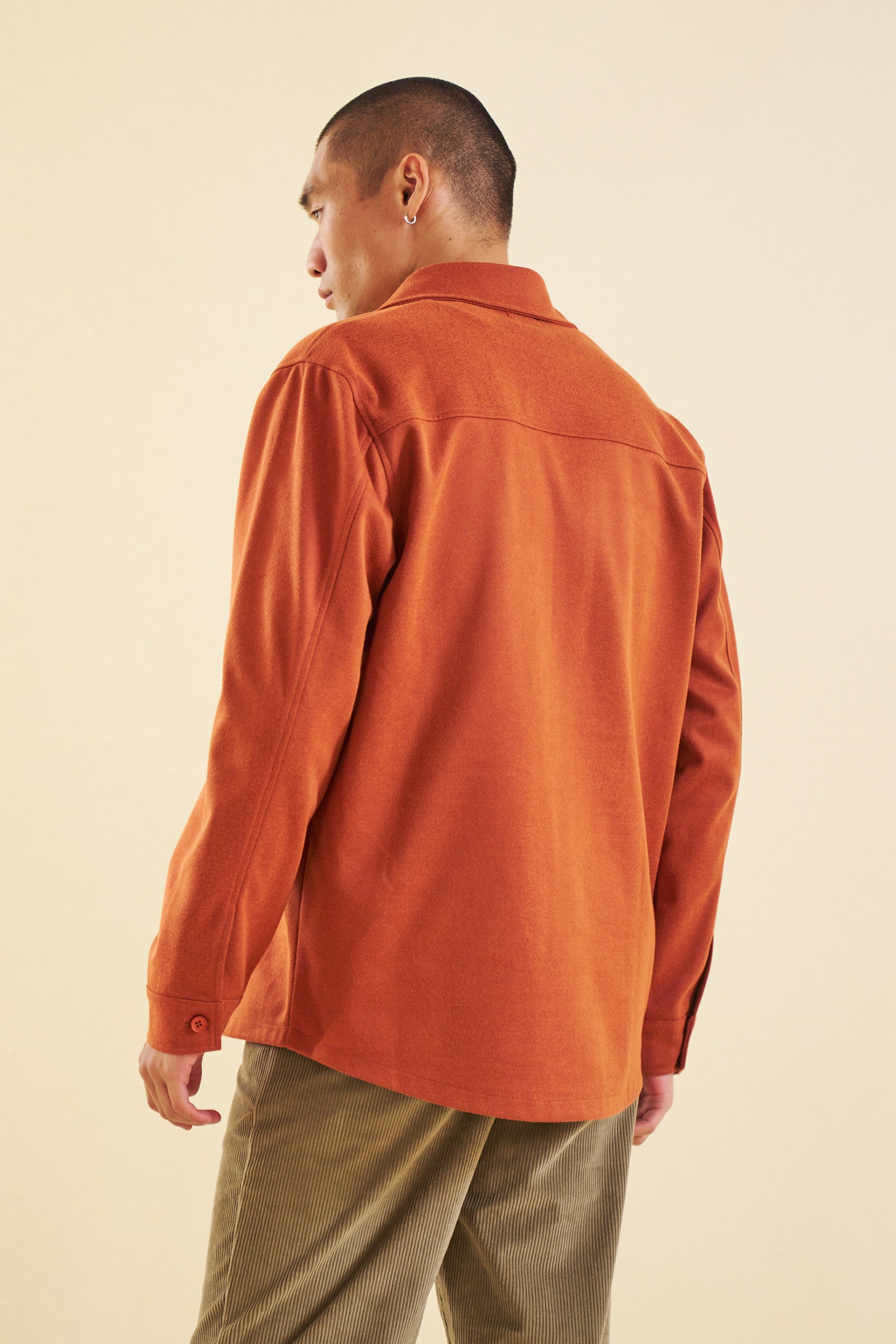 BURNT ORANGE WORK PULLOVER