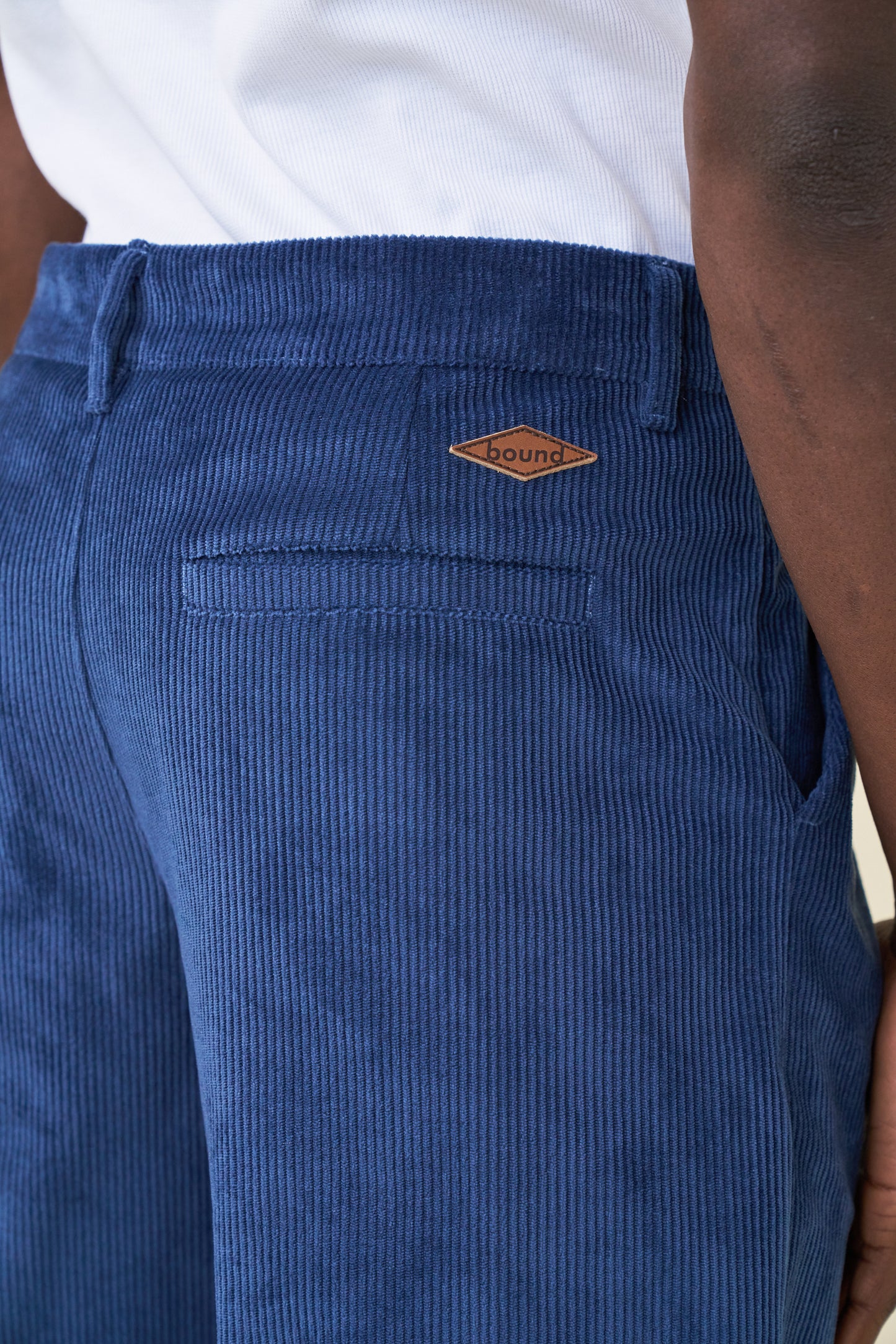 WIDE LEG CORDUROY TROUSER - DALLAS BLUE