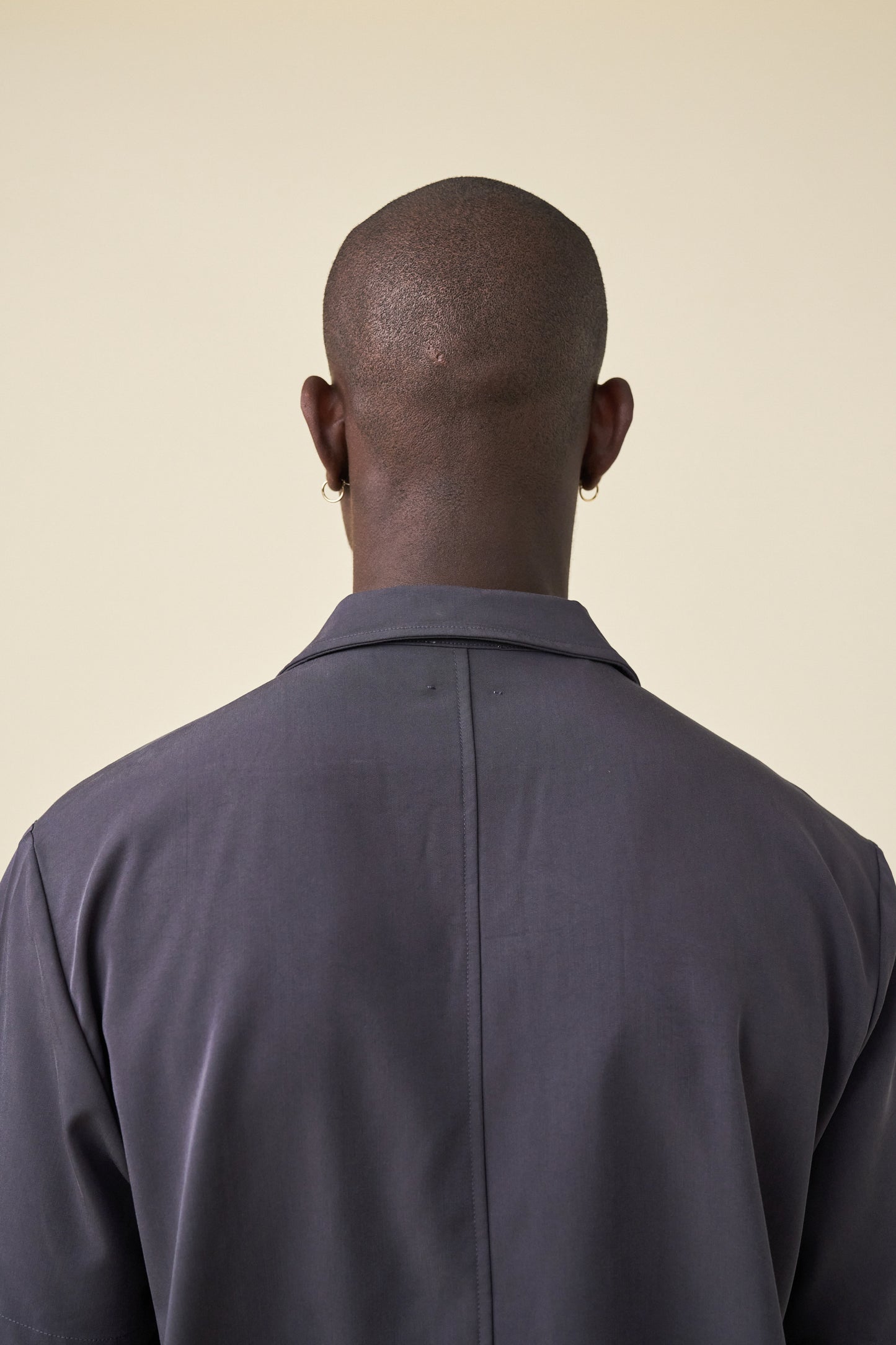 STRIKER PLEATED BOWLING SHIRT - COAL TENCEL