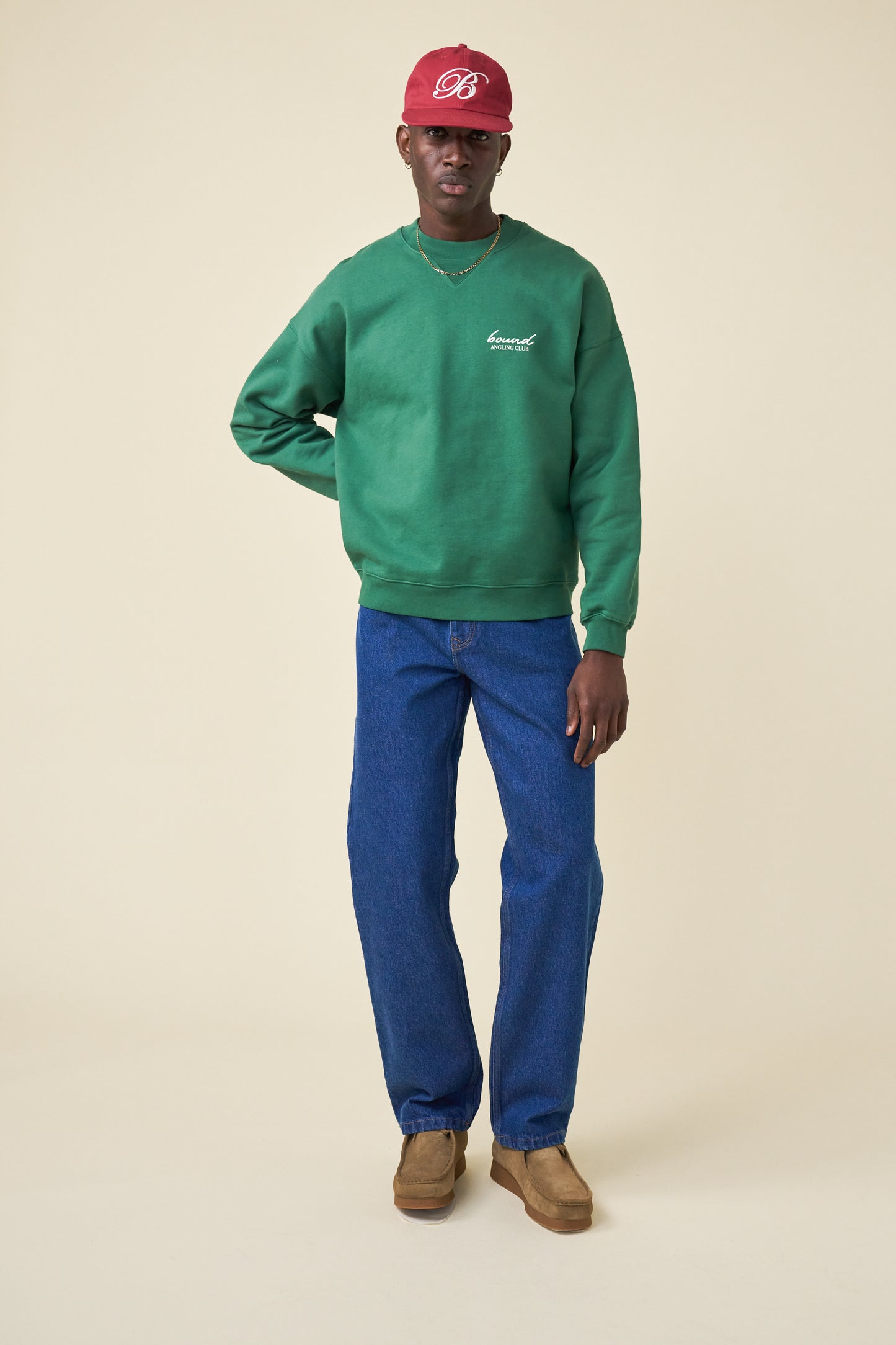 ANGLING CLUB SWEATER - FOREST GREEN