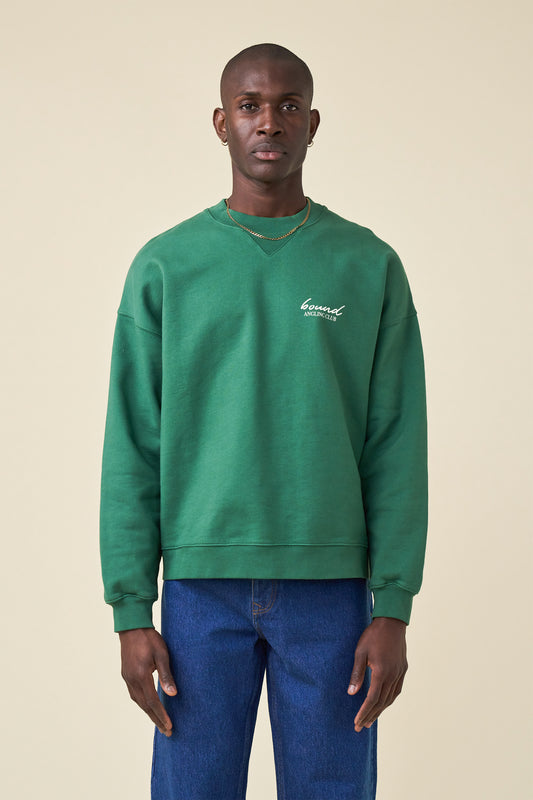 ANGLING CLUB SWEATER - FOREST GREEN