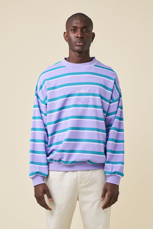 LILAC RETRO STRIPE SWEATER