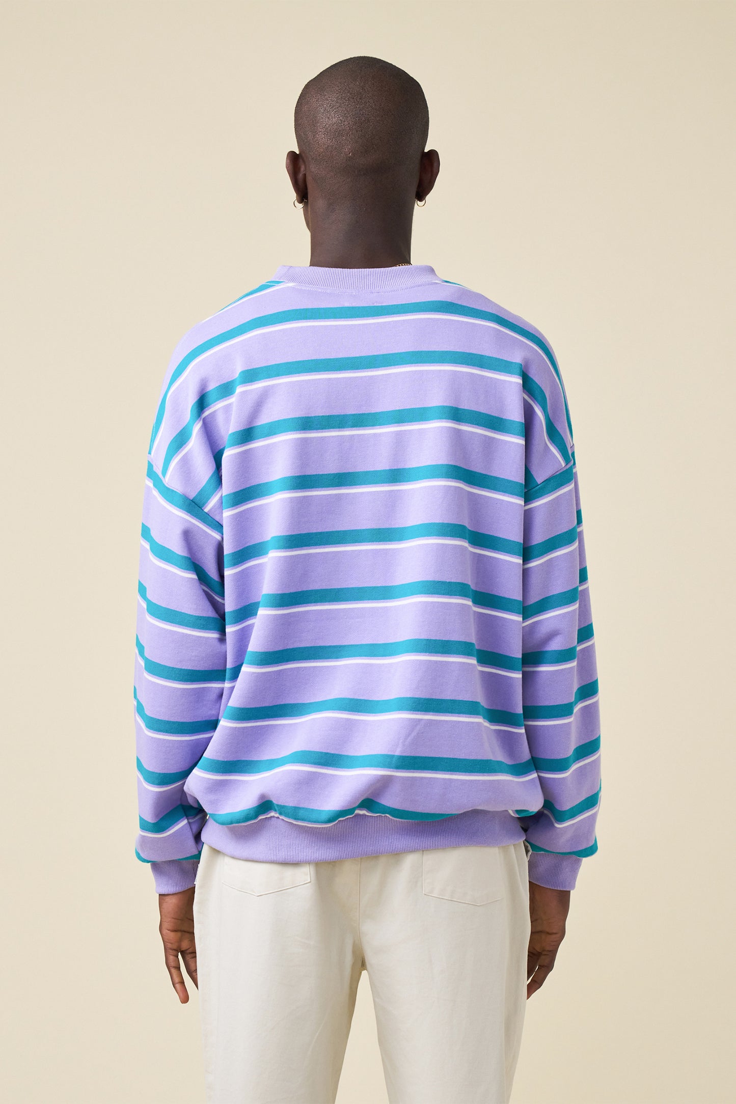 LILAC RETRO STRIPE SWEATER