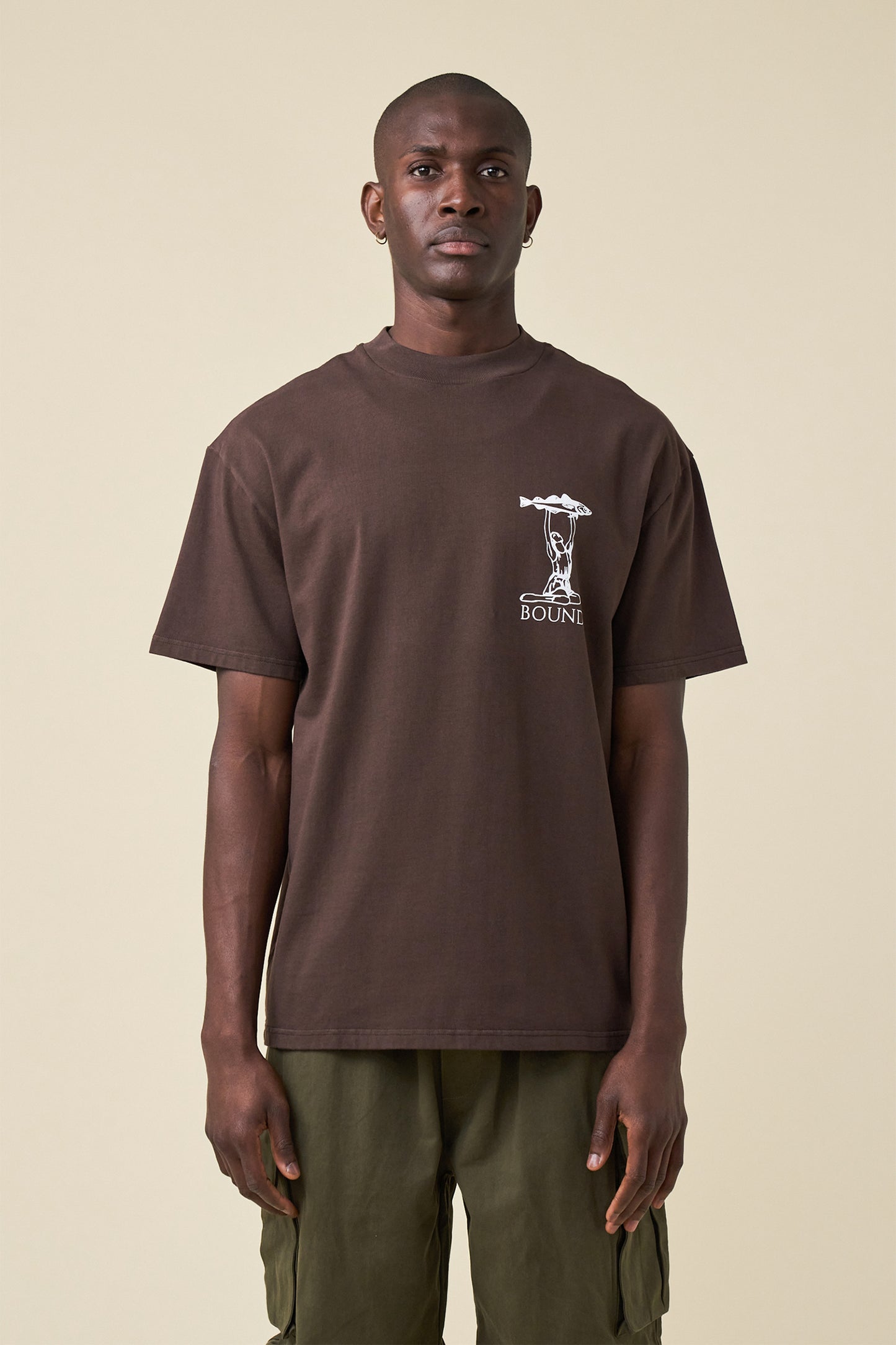 MARISSA ANGLING TEE - BROWN