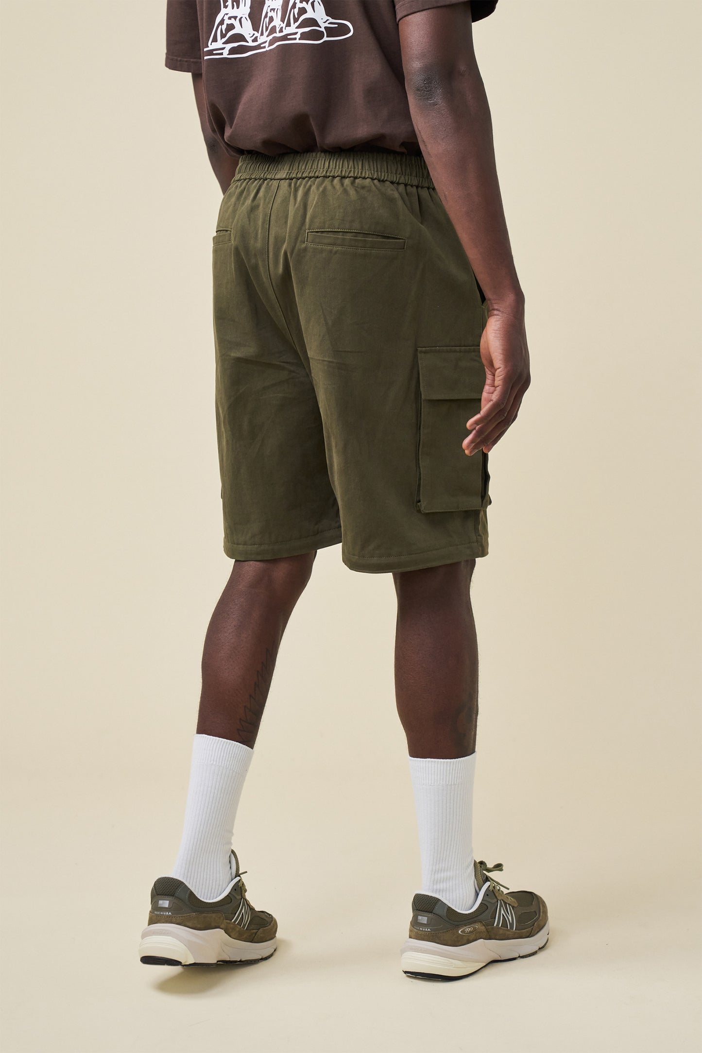 CANVAS CARGO TROUSER + SHORT ZIP OFFS - ARMY GREEN