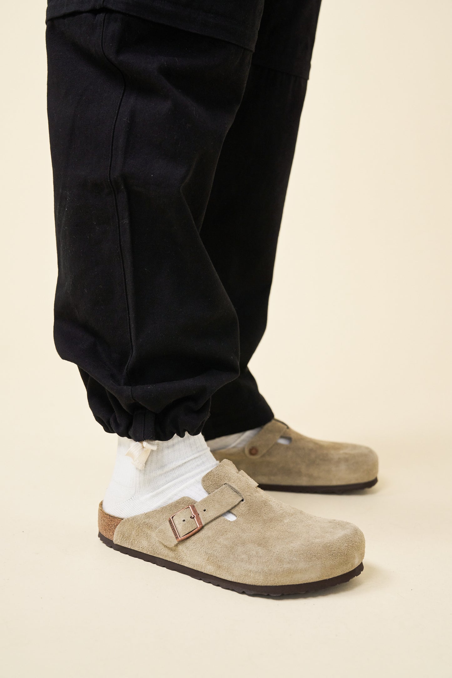 CANVAS CARGO TROUSER + SHORT ZIP OFFS - BLACK