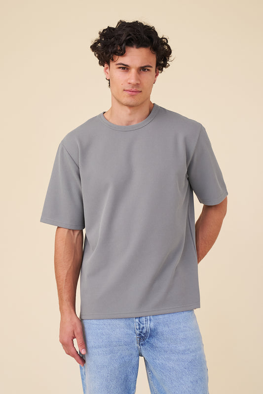 TEXTURED DUTY TEE - CHARCOAL