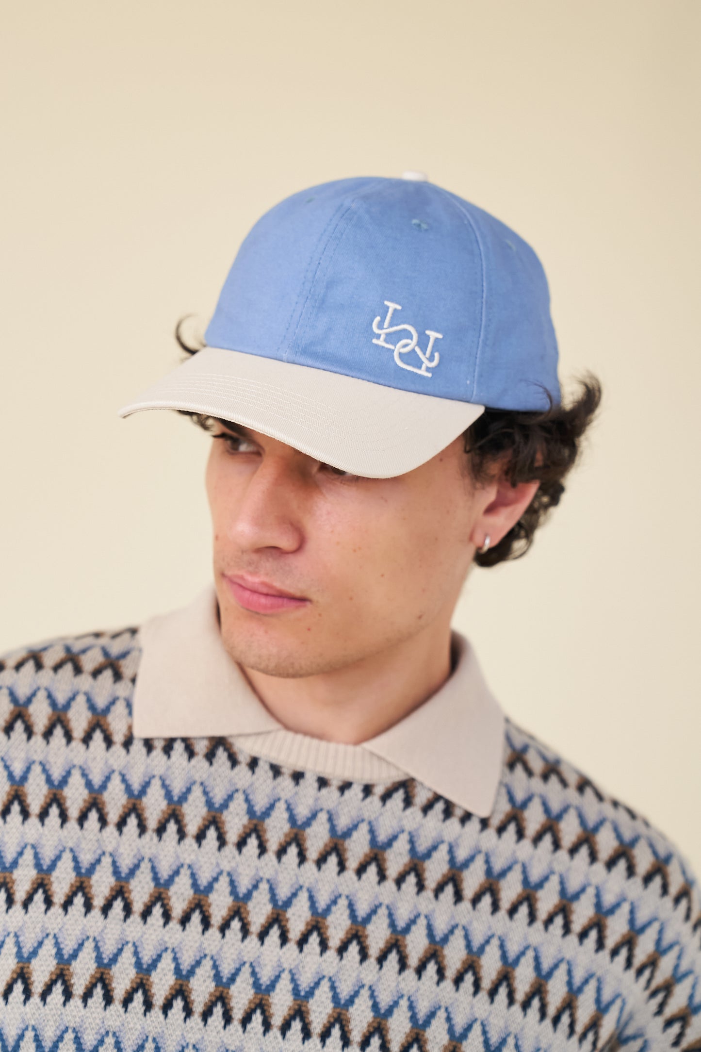 SIGNATURE BASEBALL CAP - BLUE / CREAM