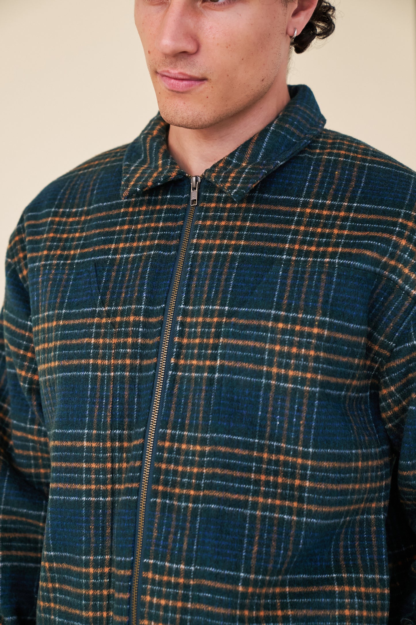 LENOX CHECK WOOL BOMBER