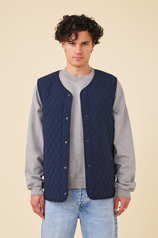 CHELSEA QUILTED VEST - NAVY