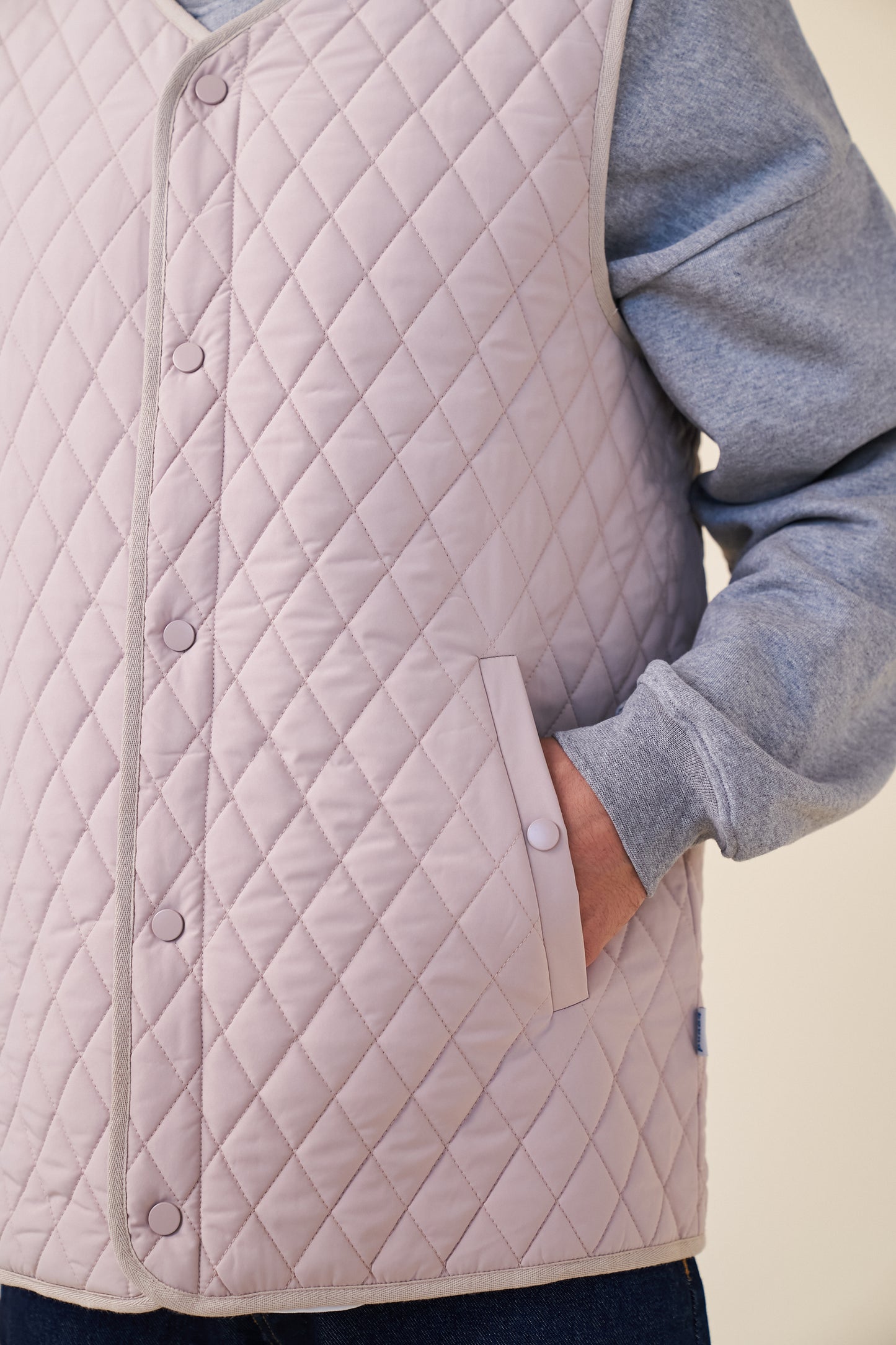 CHELSEA QUILTED VEST - SAND