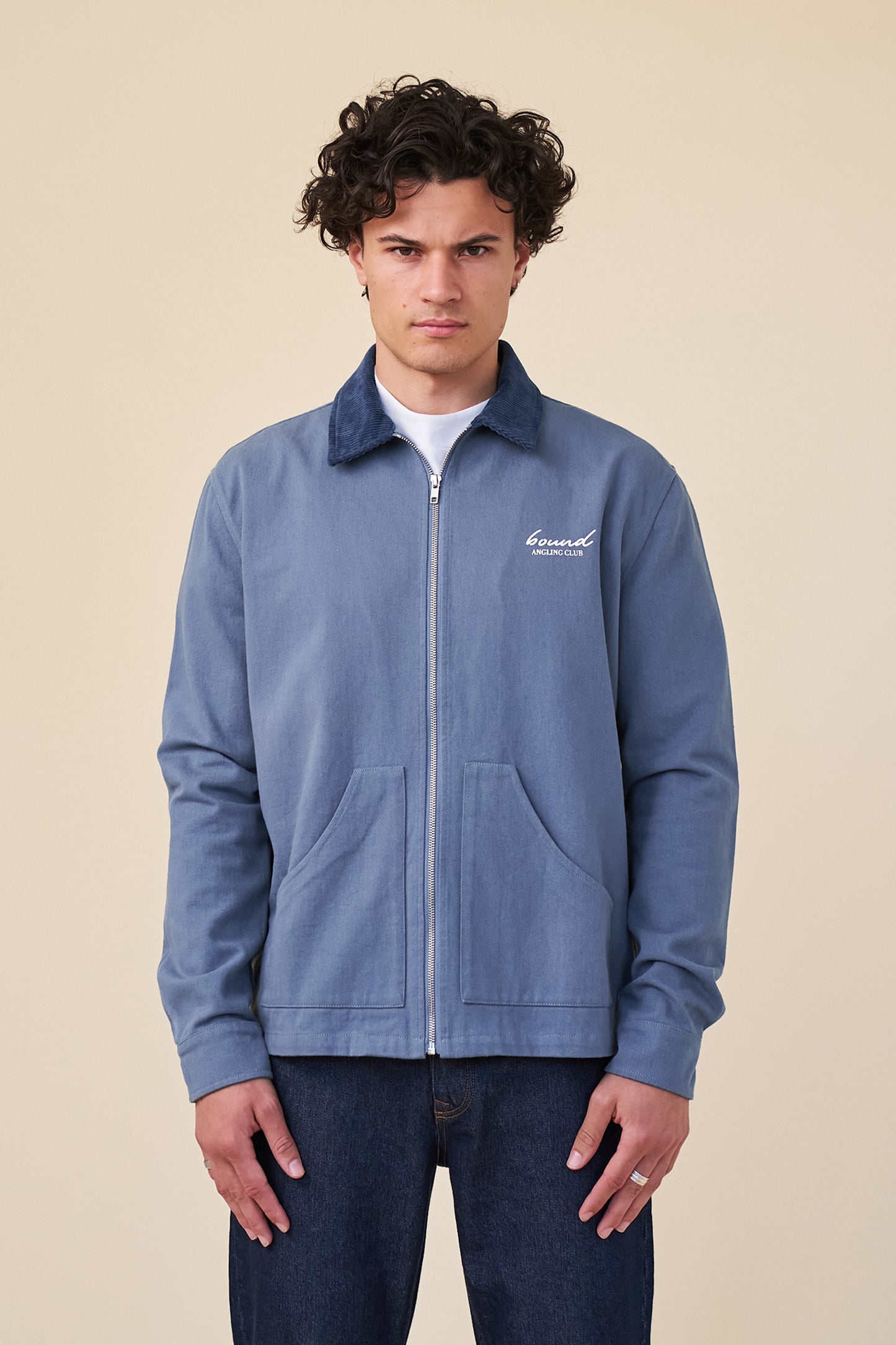 ANGLING CLUB WORKWEAR CANVAS JACKET - BLUE