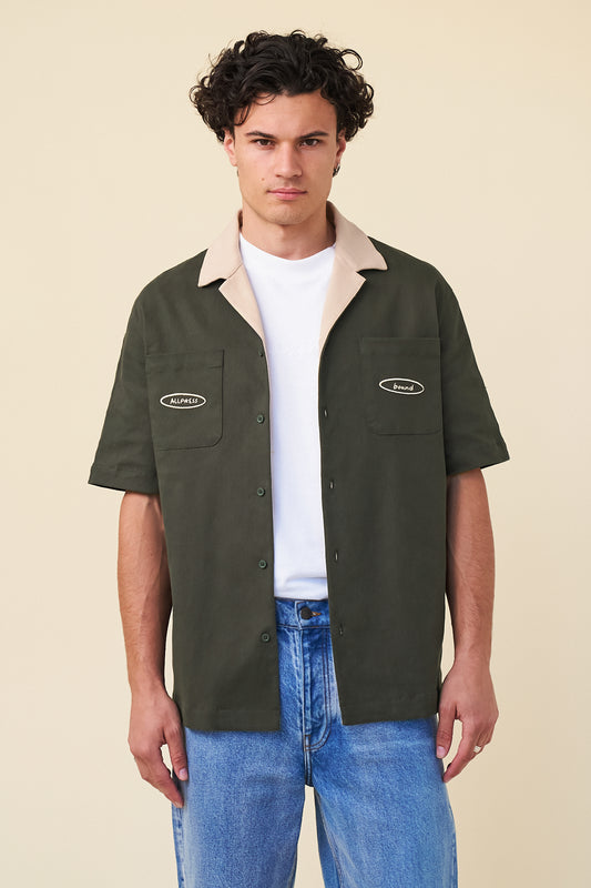 ALLPRESS X BOUND 'JOE' HEAVY CANVAS BOWLING SHIRT