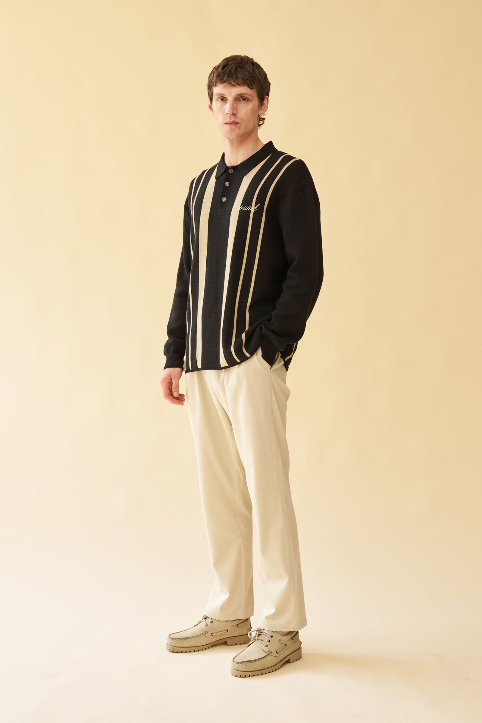 Sia Louisa Ls Knit Polo White