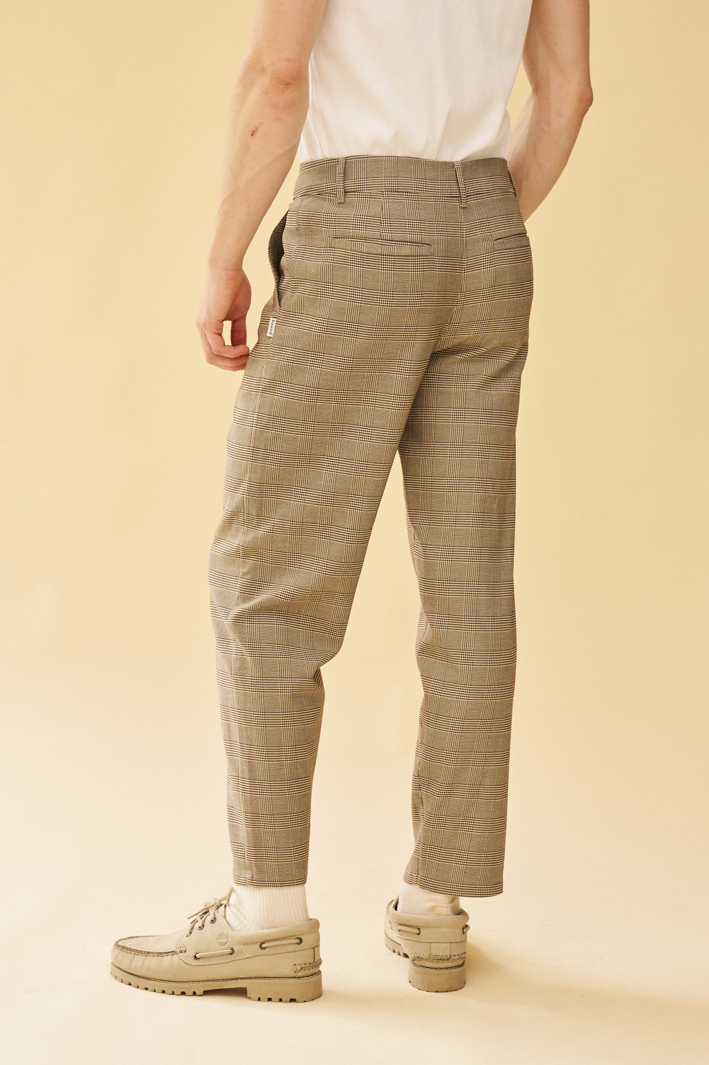 HOUNDSTOOTH CHECK TROUSER - GREY
