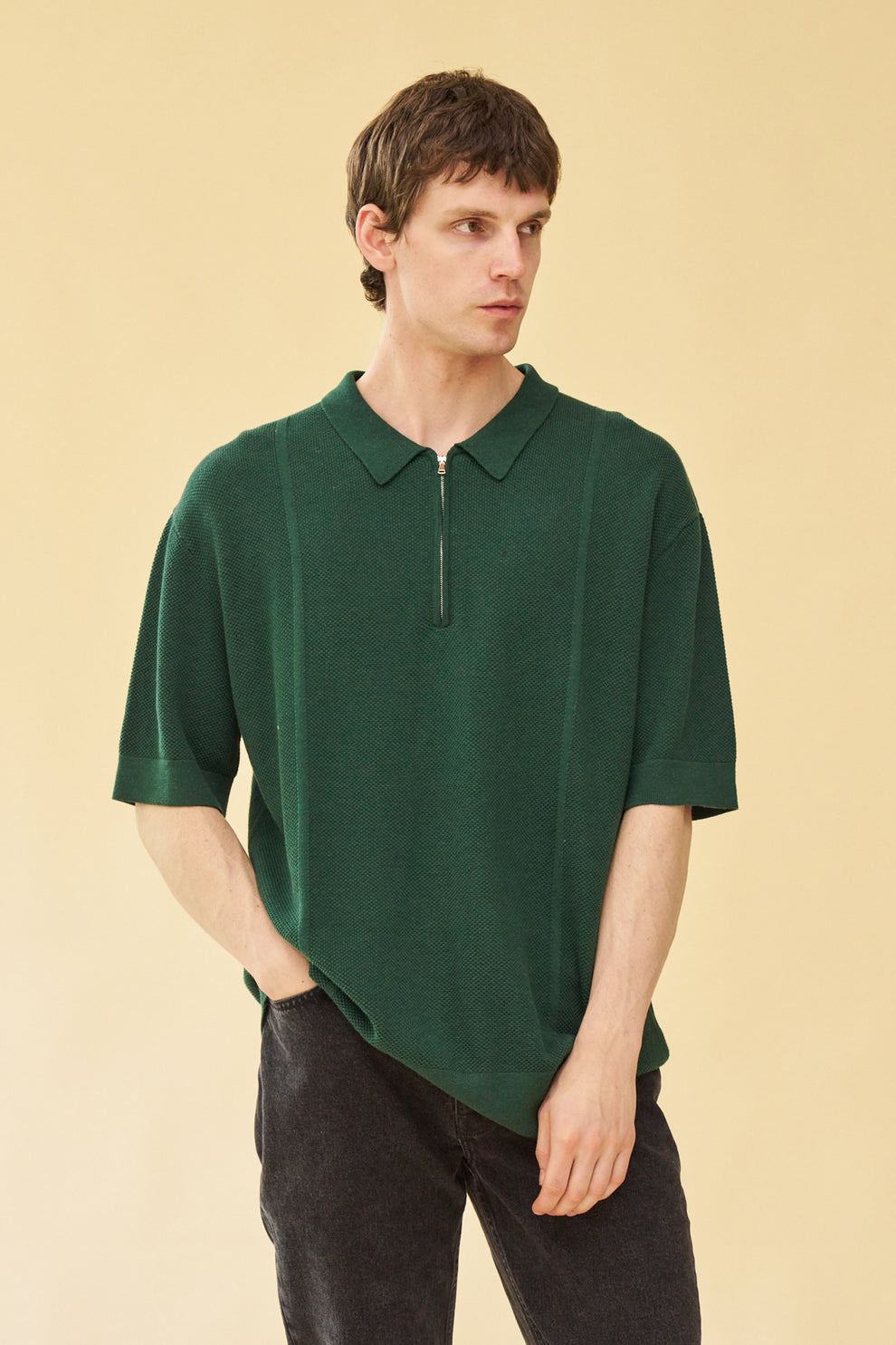 Arthur Polo with Zipper and Shorts Set