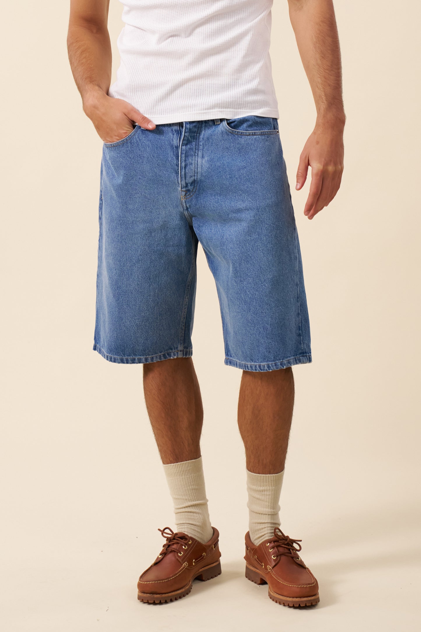 UNION DENIM JORTS - LIGHT BLUE