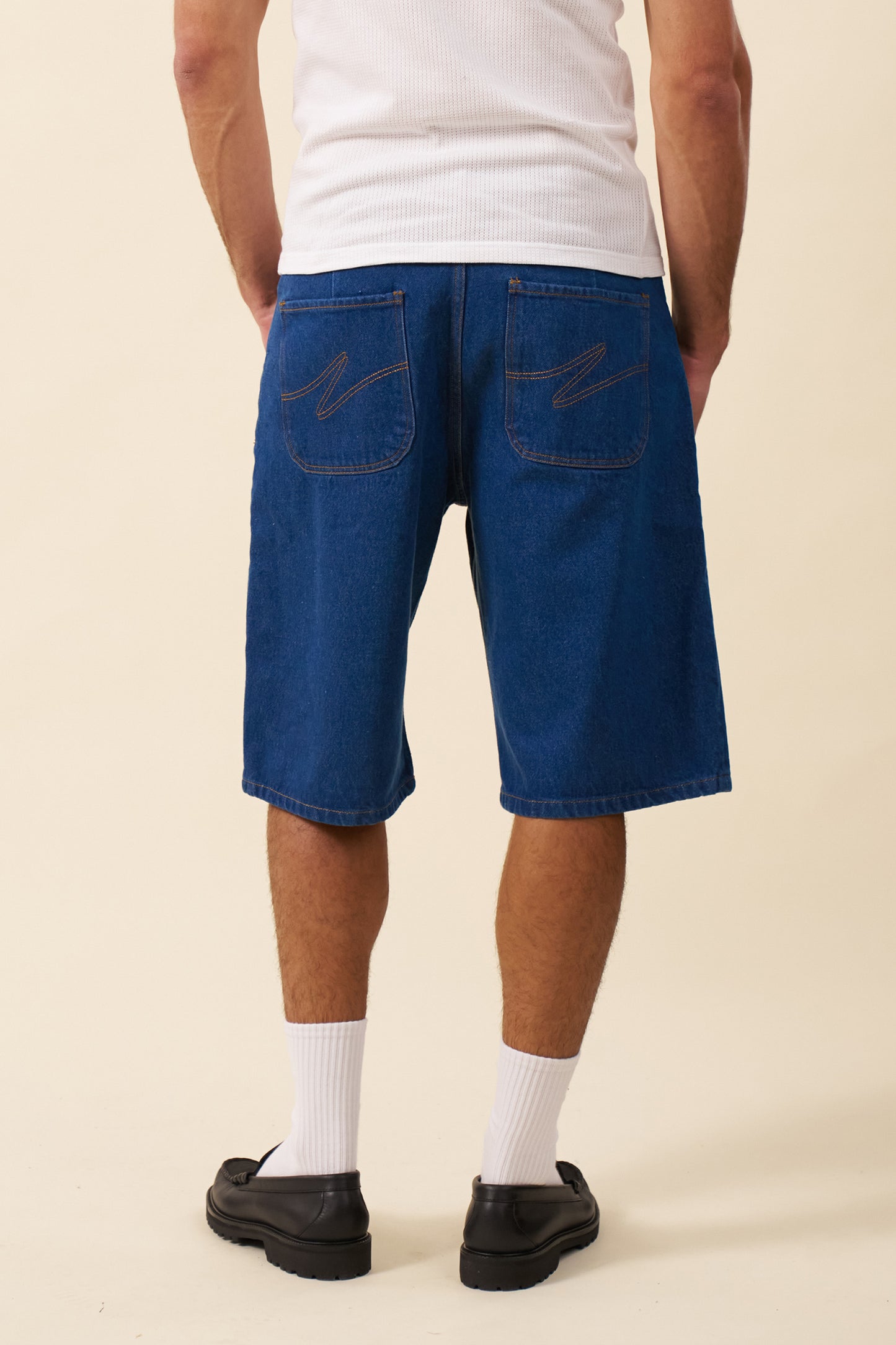 UNION DENIM JORTS - MID BLUE