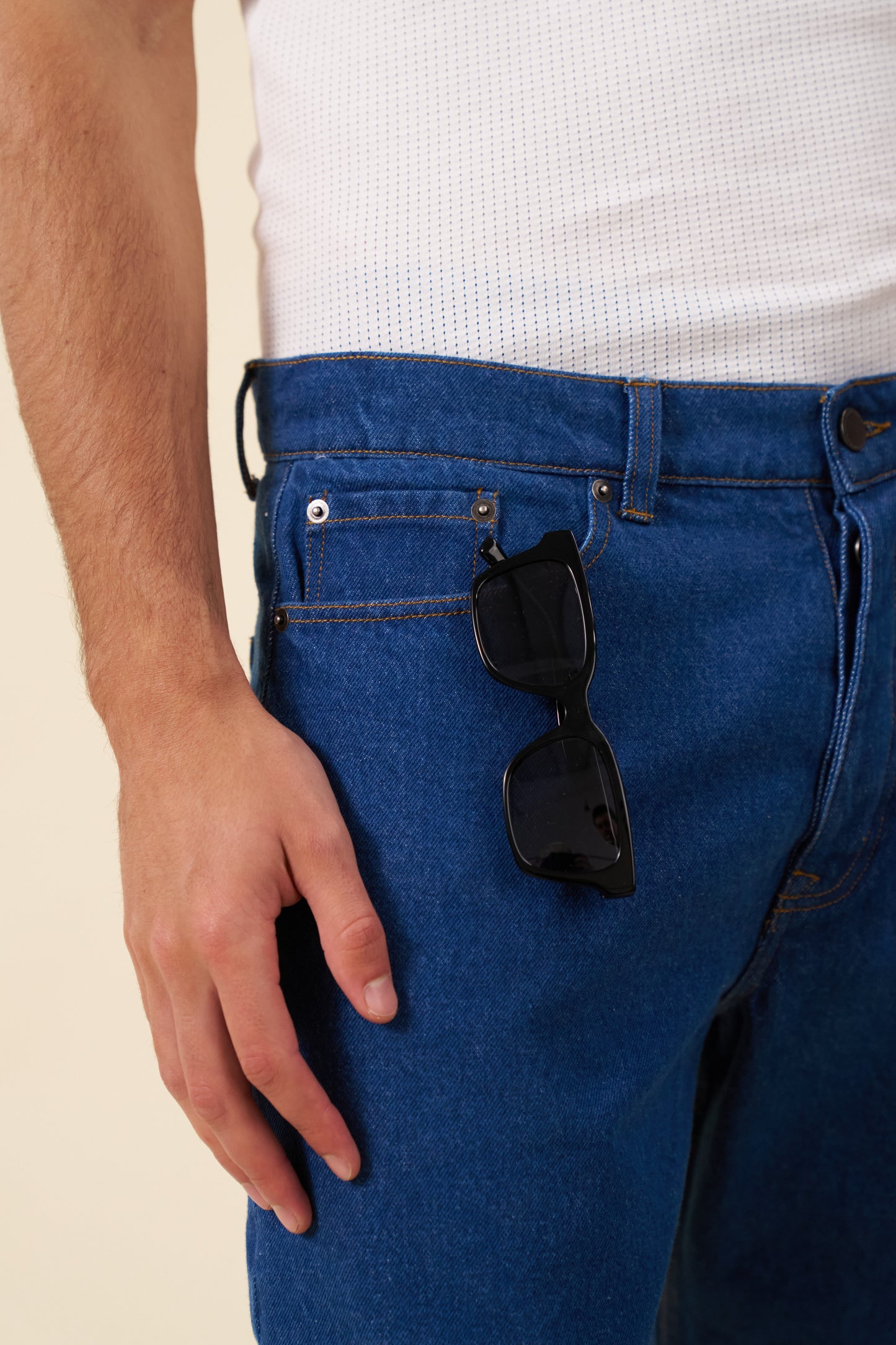 UNION DENIM JORTS - MID BLUE