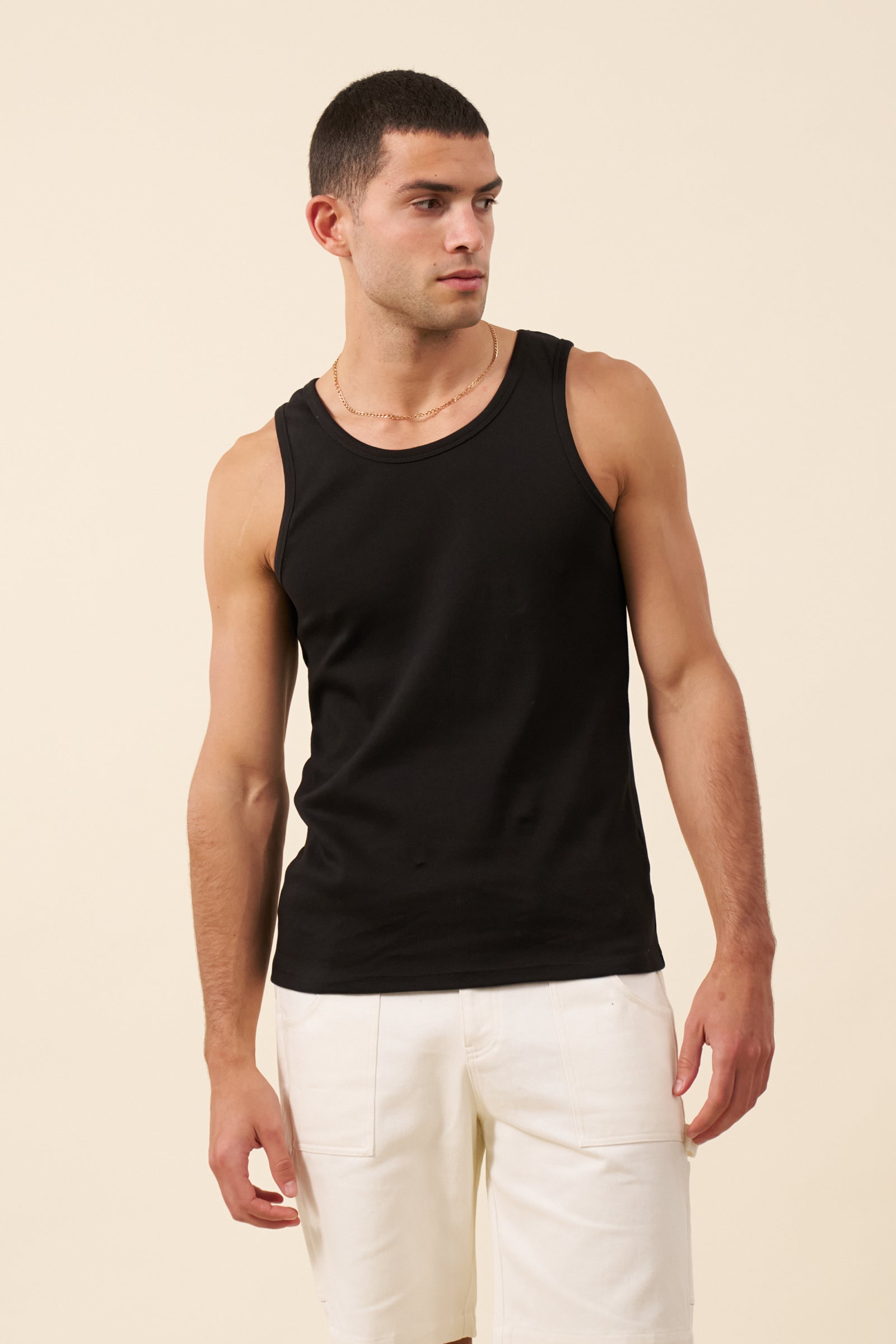 SUSTAIN BLACK RIBBED VEST – bound