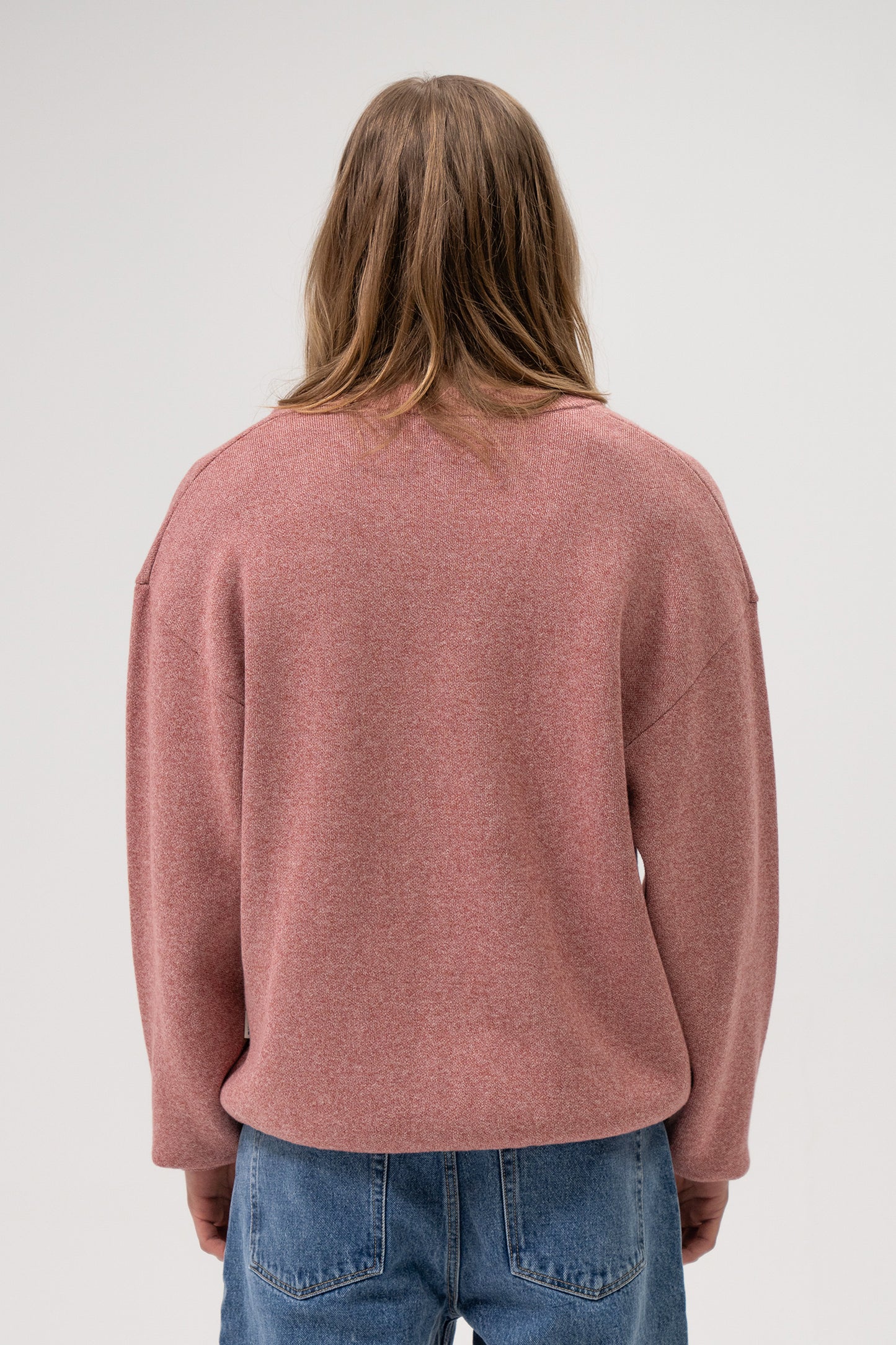 RED MARL KNIT SWEATER