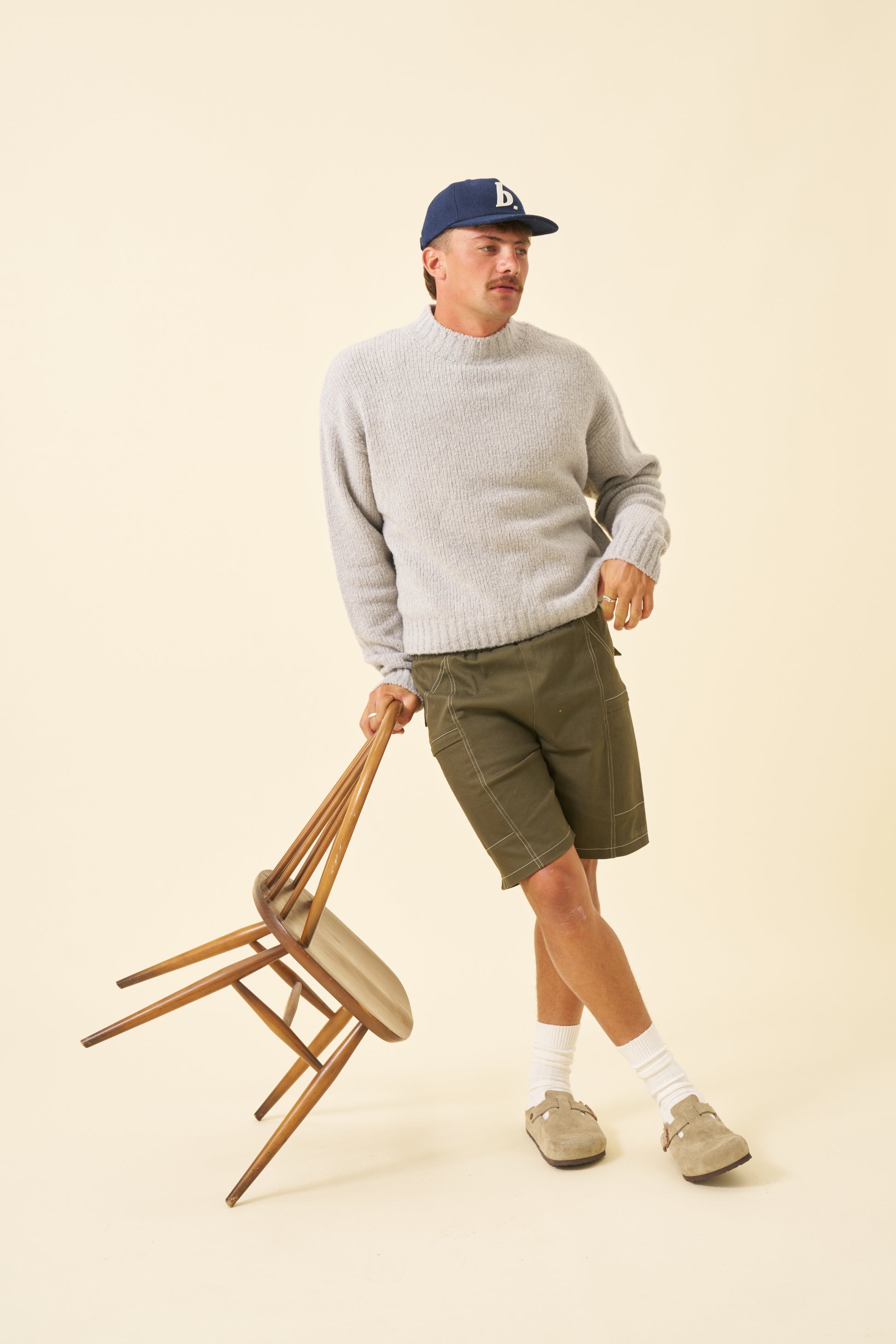 BOTHA CROPPED WOOL KNIT - GREY