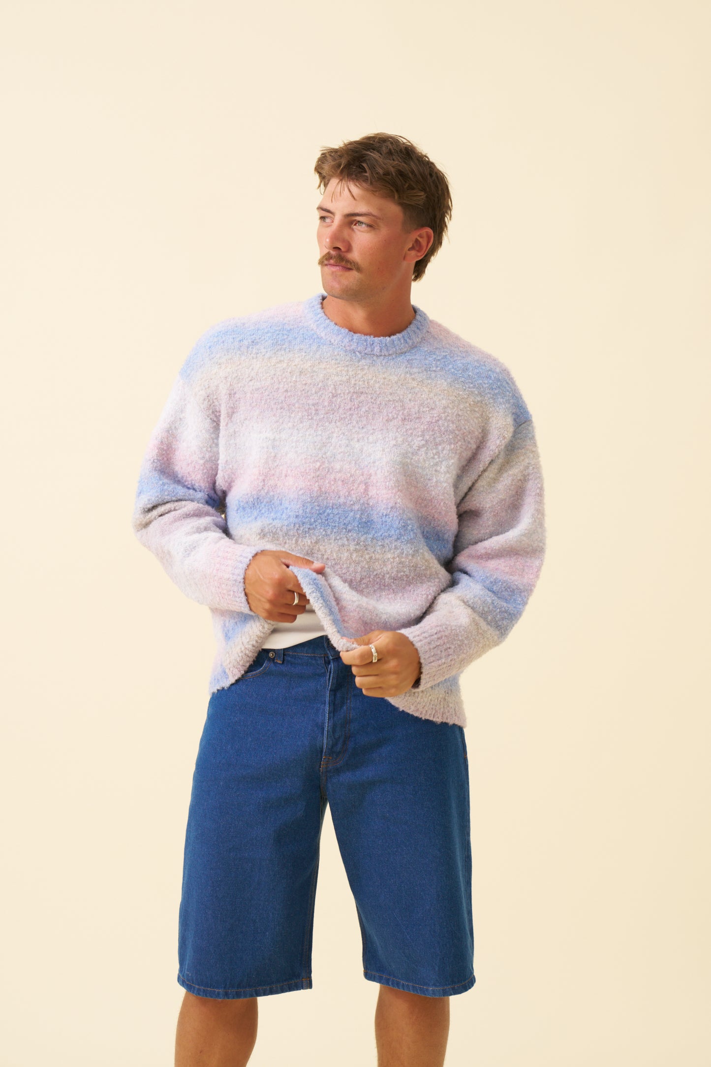 UNION DENIM JORTS - MID BLUE