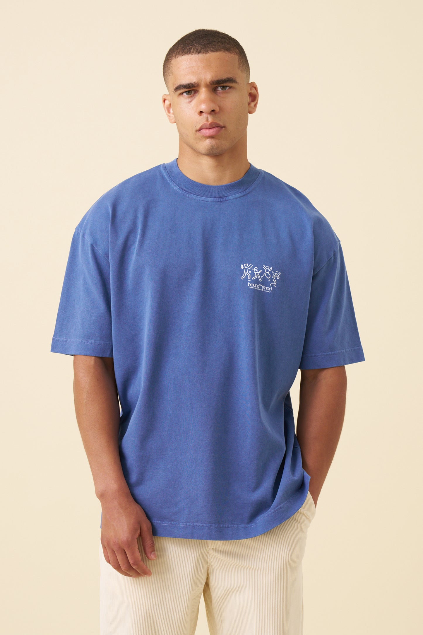 DANCING TEE - WASHED LIGHT NAVY