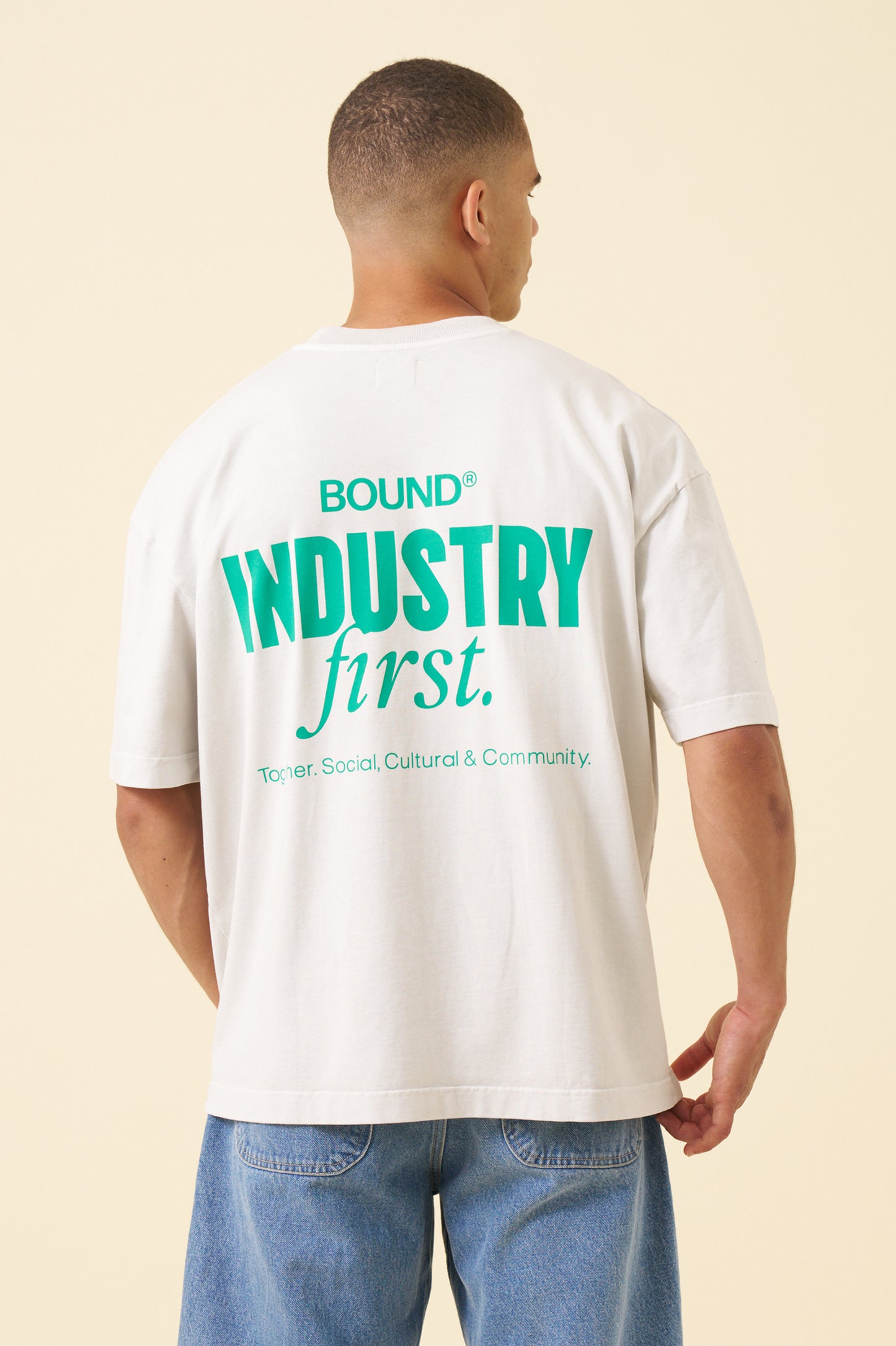 INDUSTRY FIRST TEE - WASHED LIGHT GREY