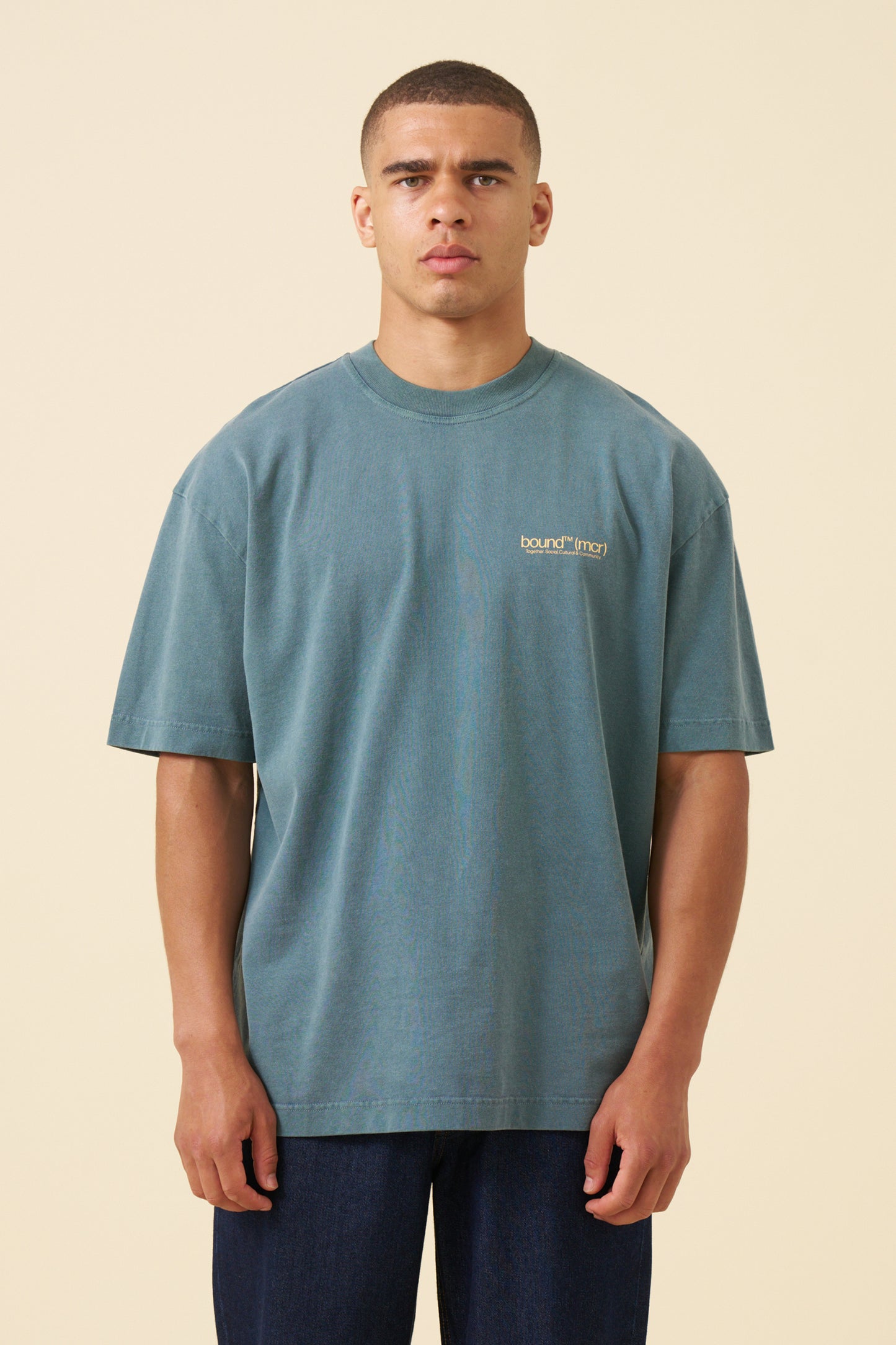 RECORD TEE - WASHED FOREST GREEN
