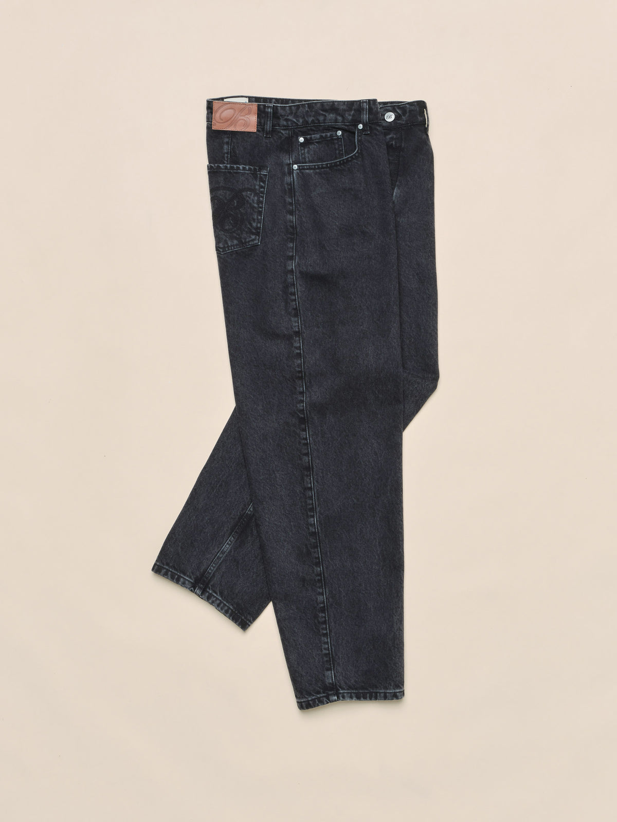 SIGNATURE BARREL LEG DENIM JEAN - WASHED BLACK