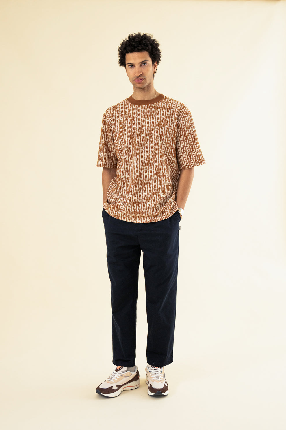 Yoke Relaxed Fit Tee in Sahara Leopard