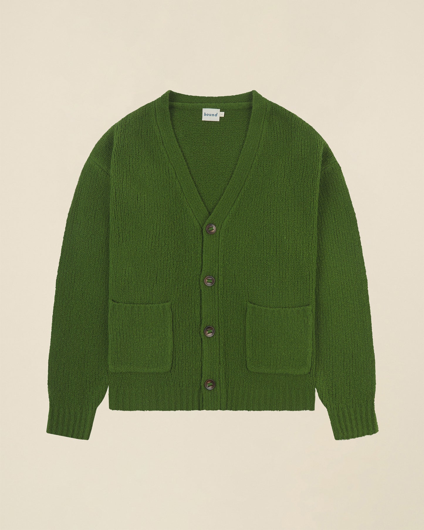 RYE GREEN WOOL CARDIGAN