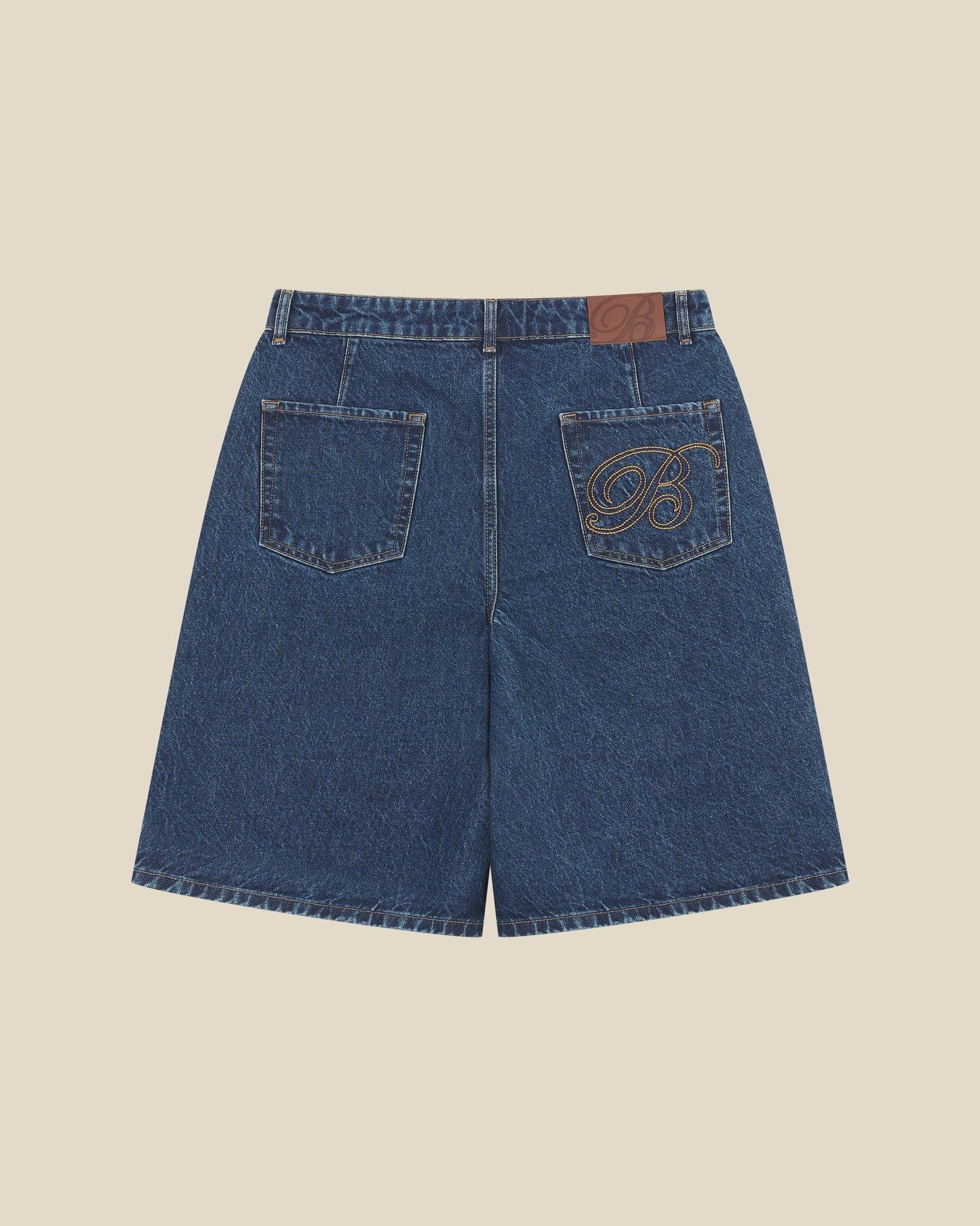 SIGNATURE DENIM JORTS - MID BLUE