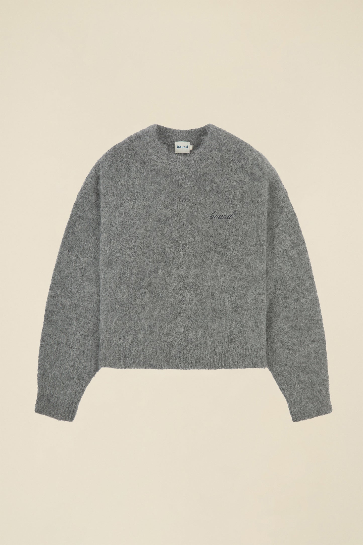 DEXTER CROPPED ALPACA KNIT - GREY