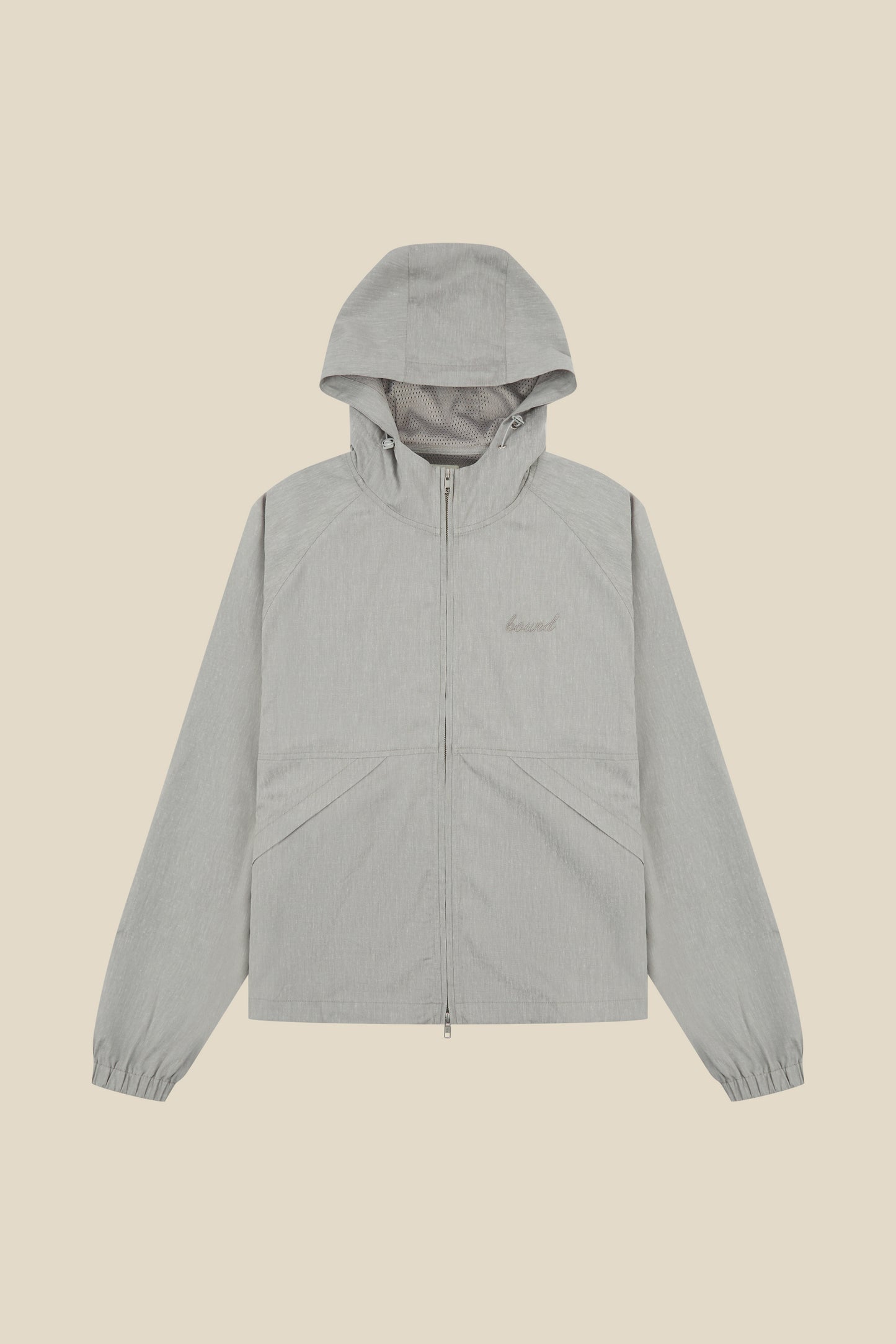 STORM GREY LINEN WINDBREAKER