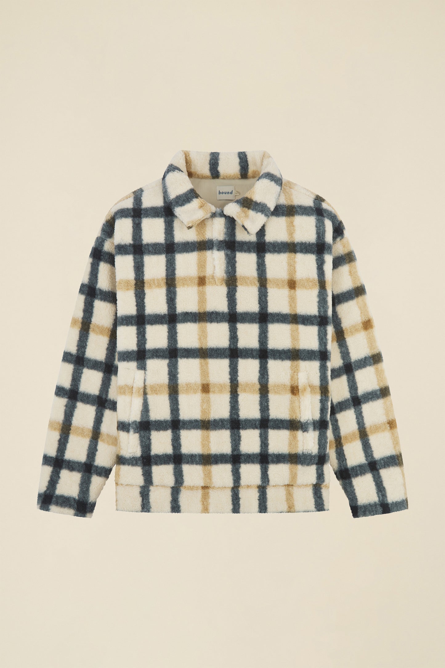 OFF WHITE CHECK FLEECE