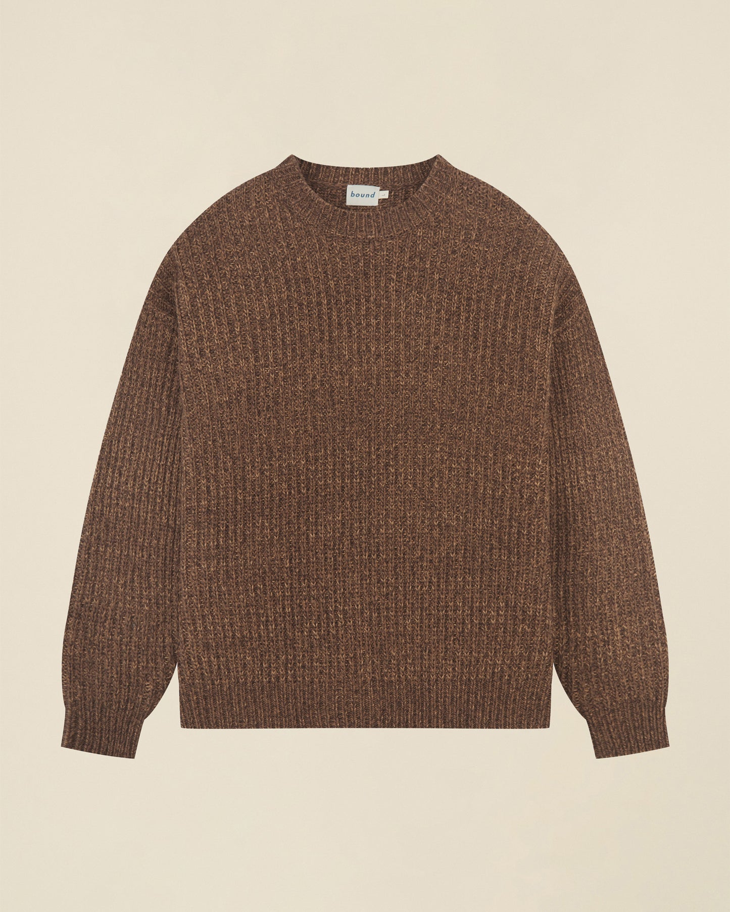 EARTH MARL KNIT SWEATER - BROWN