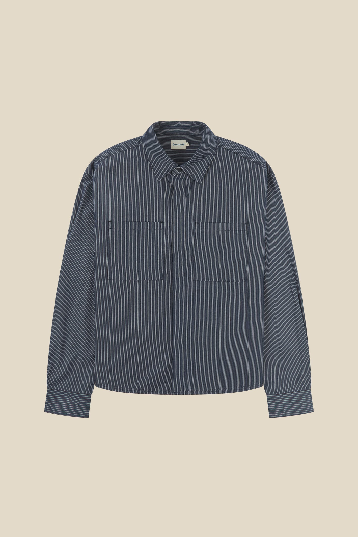 LORDELO STRIPE LONGSLEEVE SHIRT - NAVY