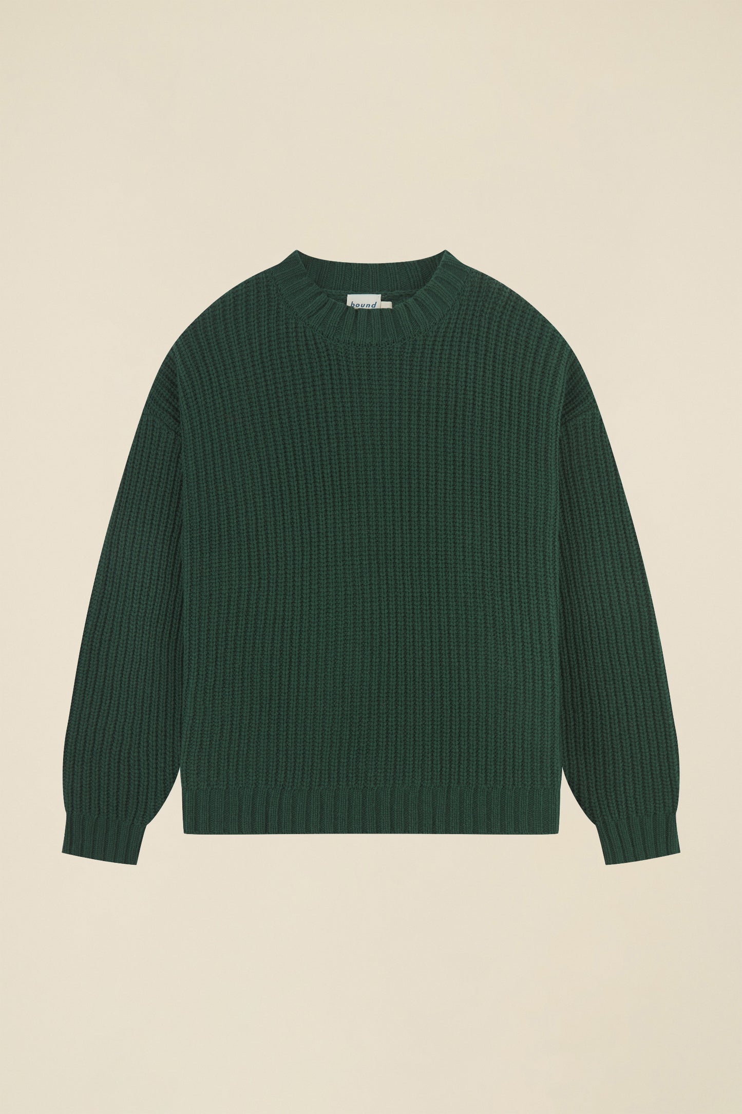 CHUNKY MOCK NECK KNIT - BOTTLE GREEN