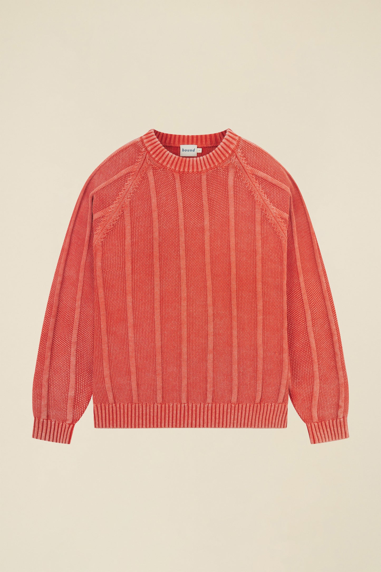 MELVIN WASHED SWEATER - BRIGHT ORANGE