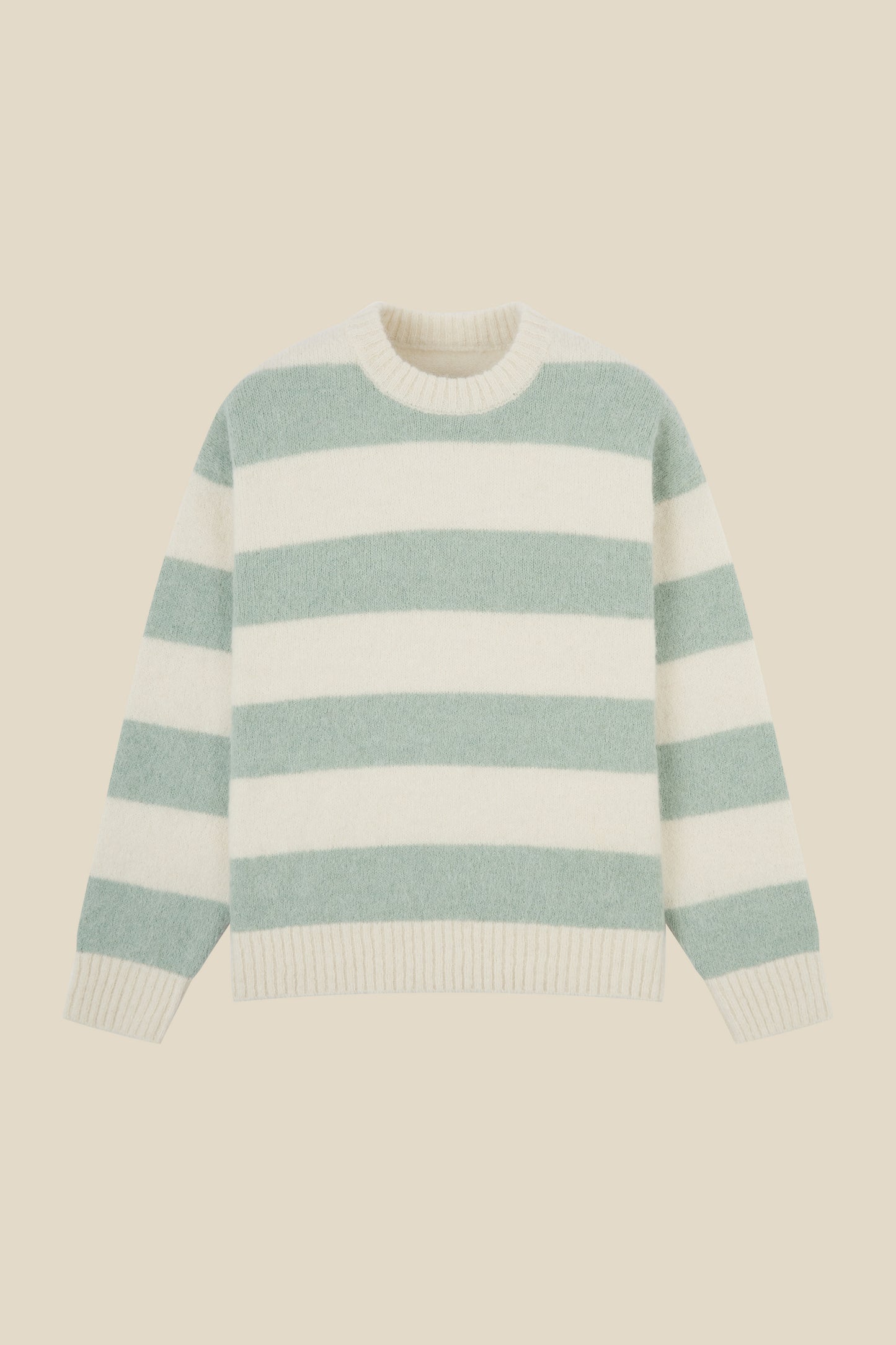 STRIPE ALPACA FLUFFY KNIT - MENTHE