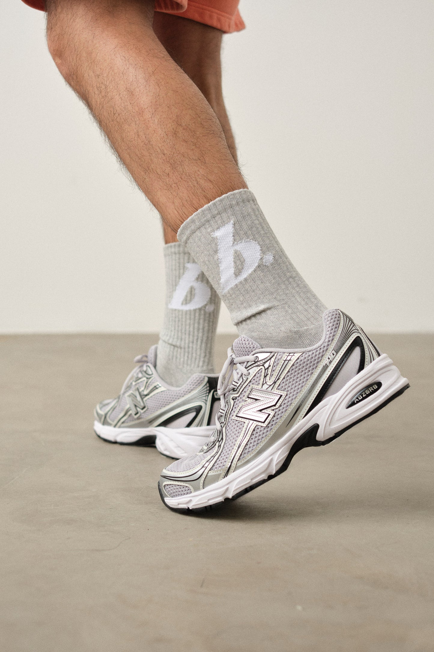 STAMP SOCKS - GREY