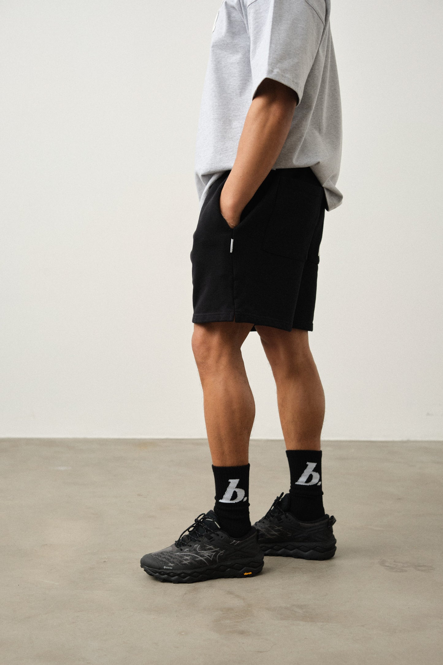 STAMP SOCKS - BLACK